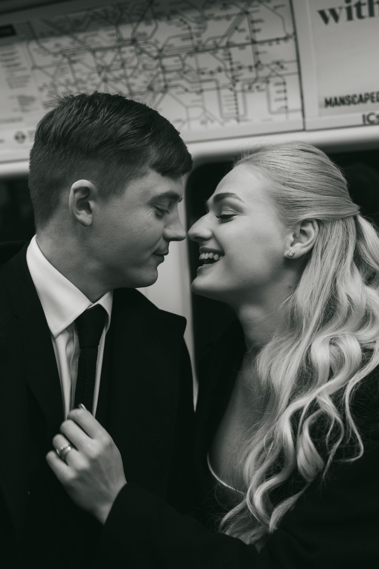 “Couple on the London Underground during a morning photoshoot in Central London.”