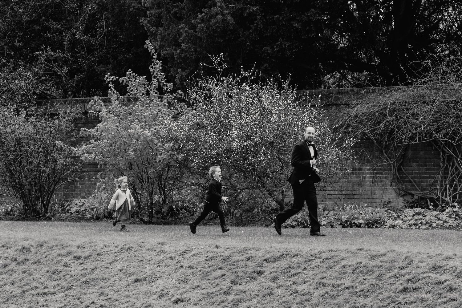 Family group portraits with York House architecture in background