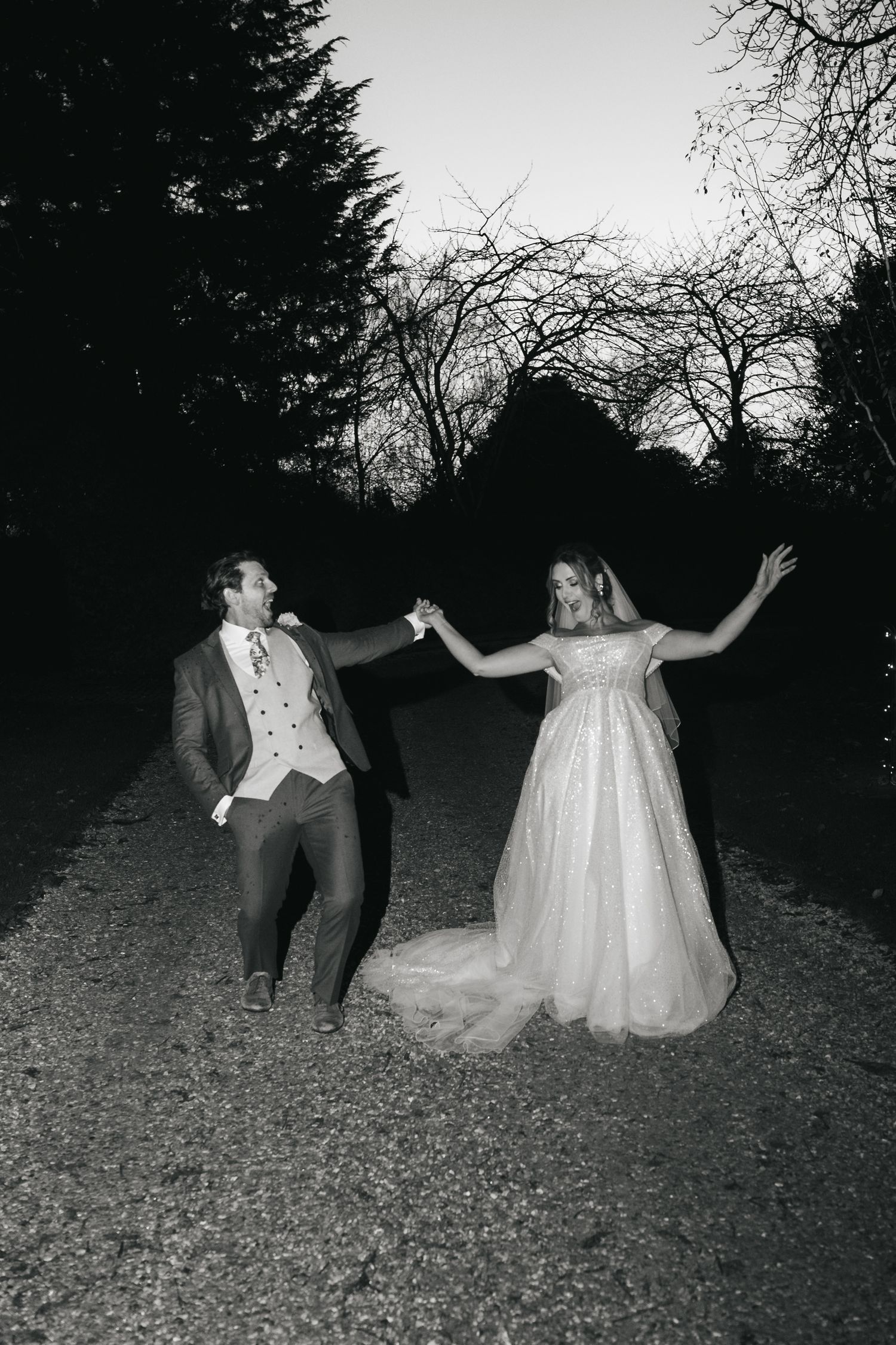 Wedding champagne spray celebration at South Farm editorial shoot captured by @lyfphotos