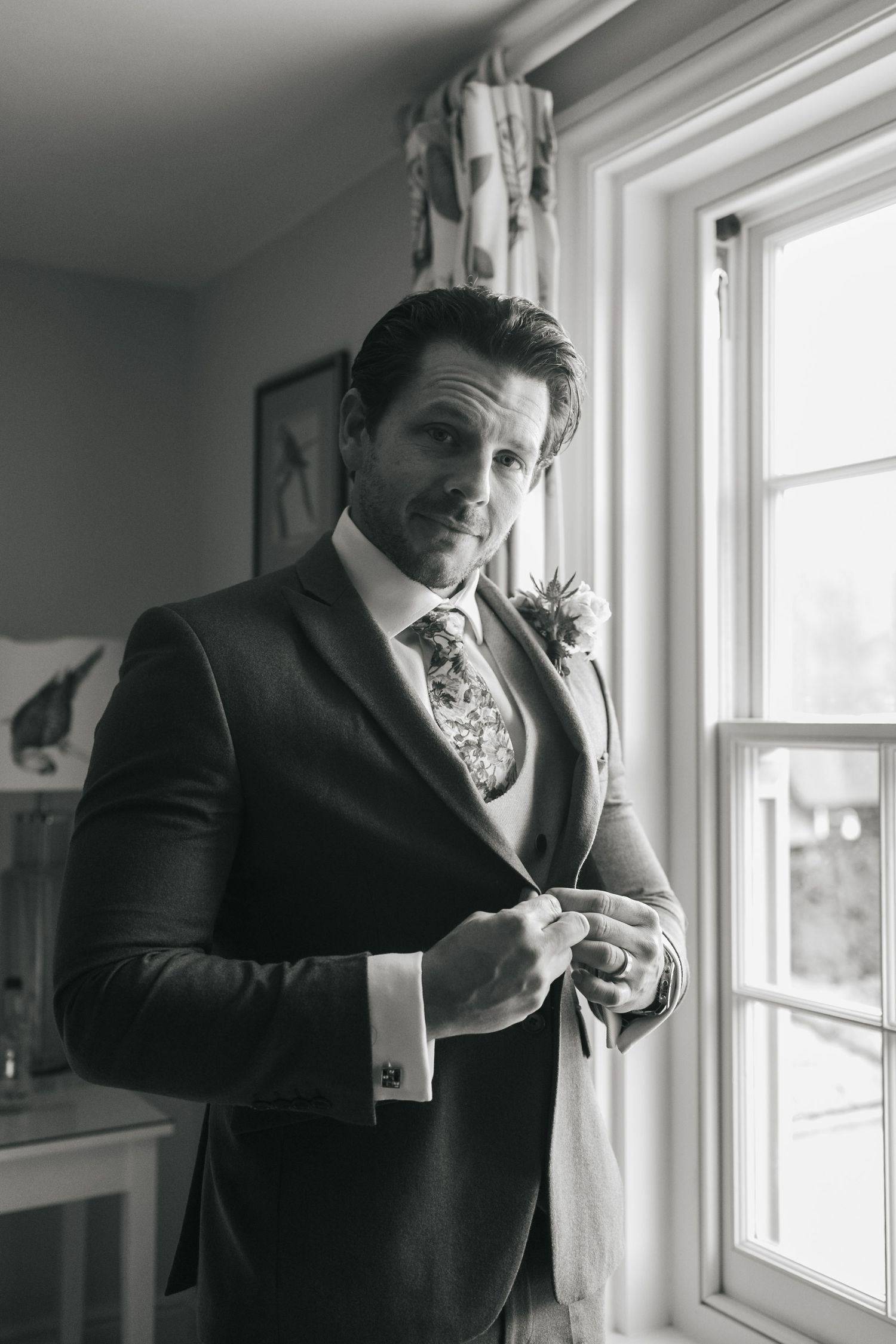 Groom preparation at South Farm, captured by @lyfphotos