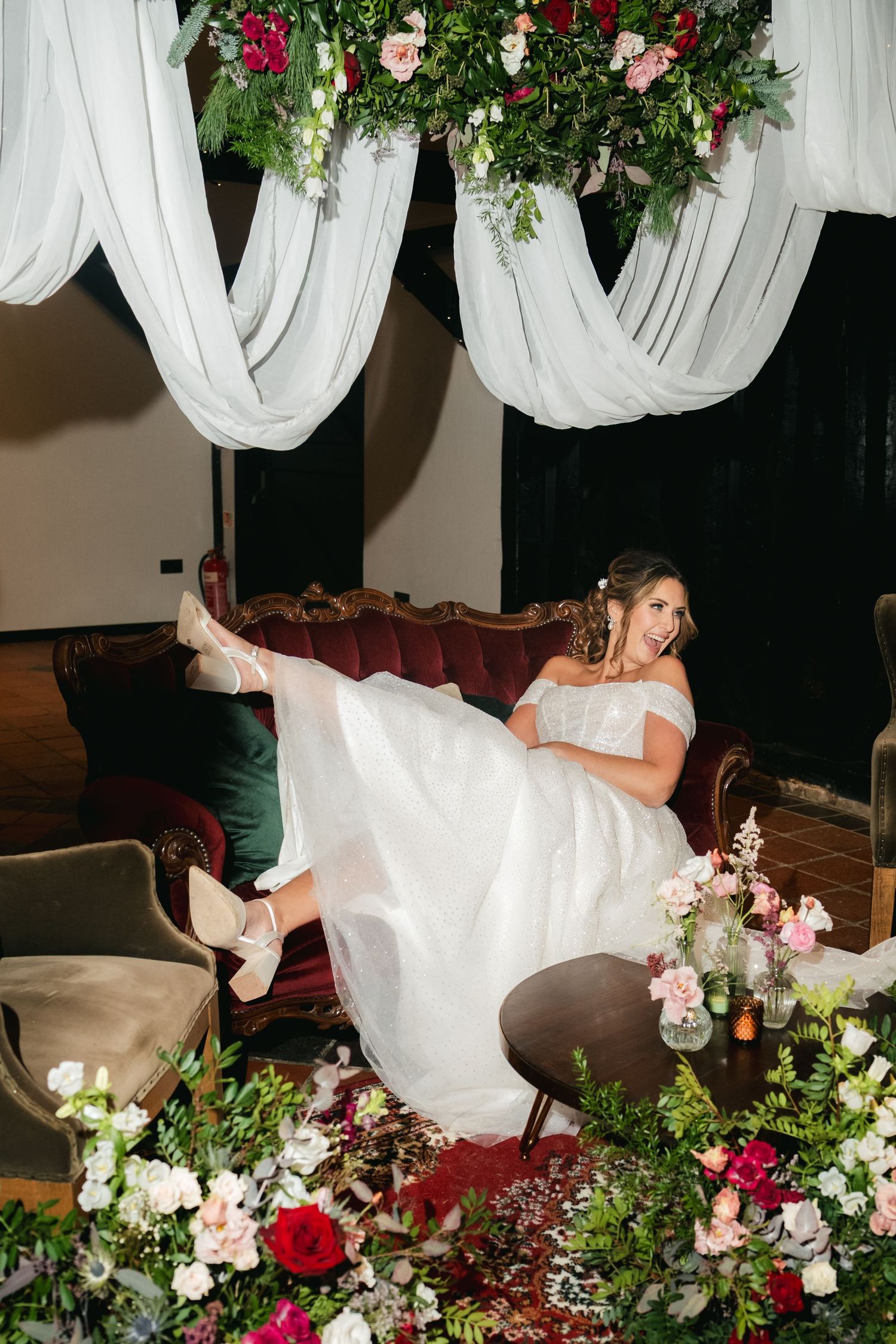 Evening wedding portraits at South Farm, captured by @lyfphotos