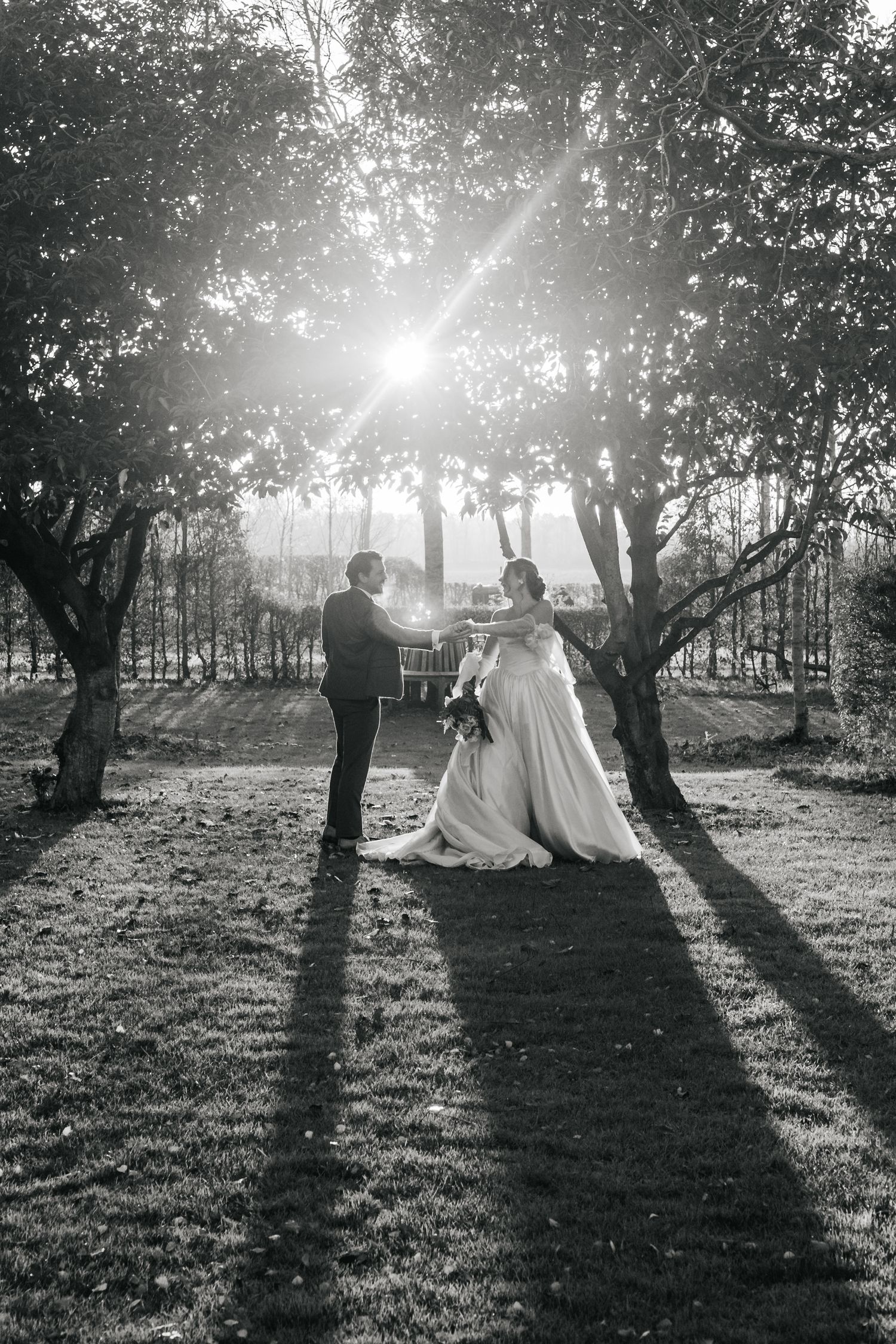 Wedding golden hour portraits at South Farm, captured by @lyfphotos