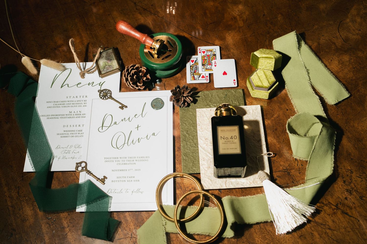 Wedding details at South Farm, captured by @lyfphotos