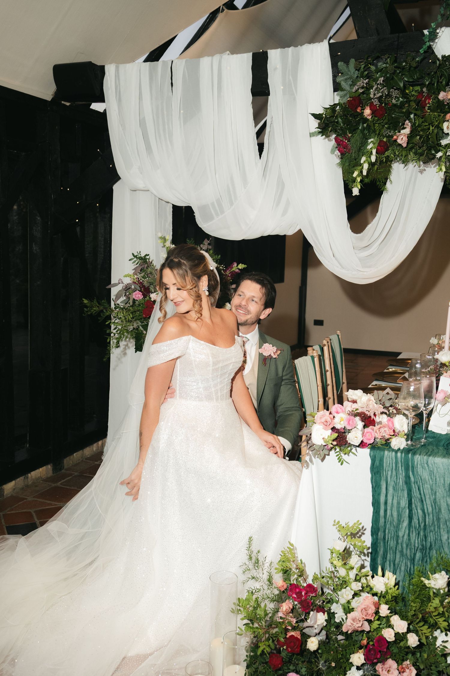 Evening wedding portraits at South Farm, captured by @lyfphotos