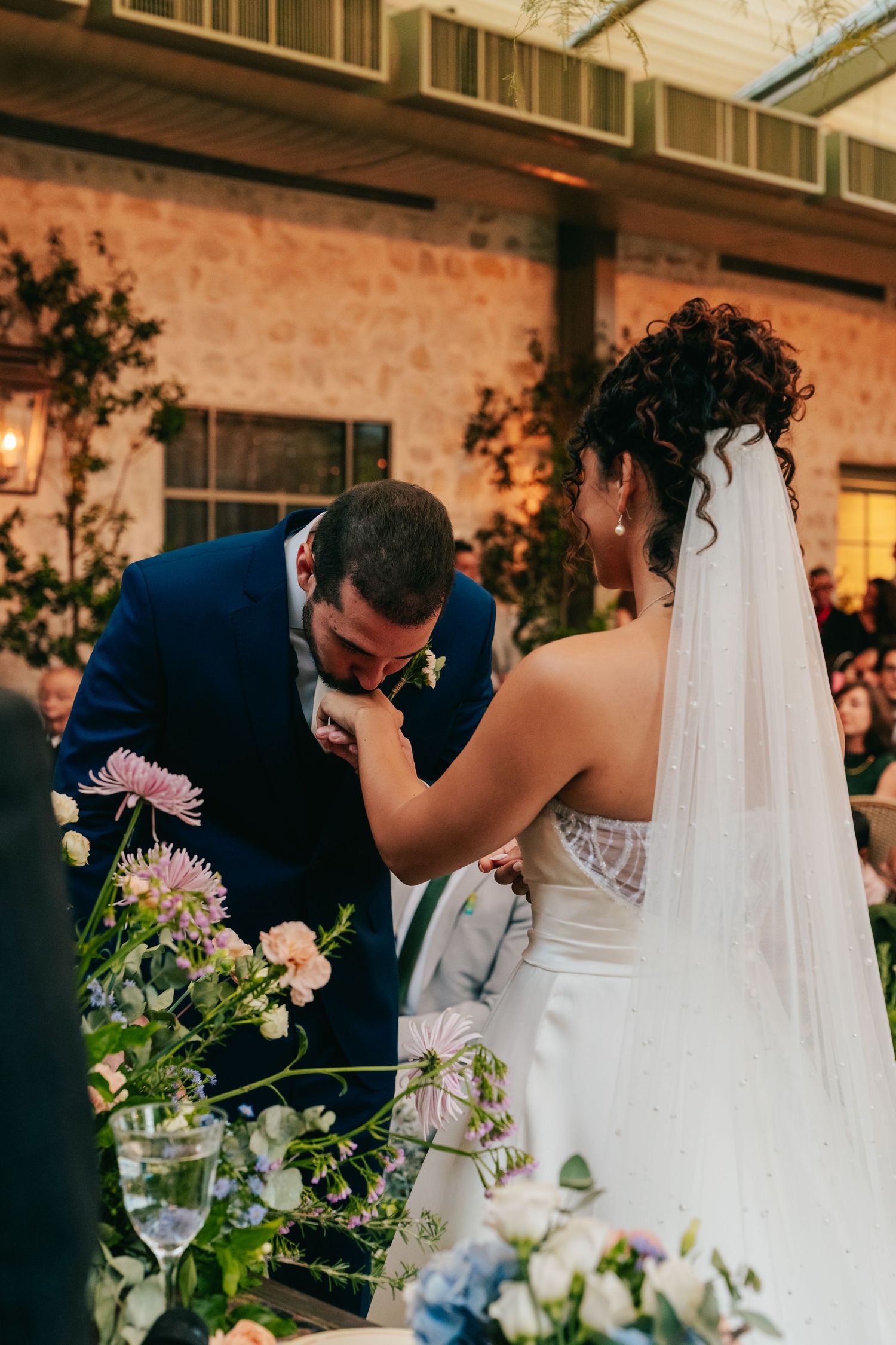 Emotional greenhouse wedding ceremony at Botânico Quintal in São Paulo, Brazil.