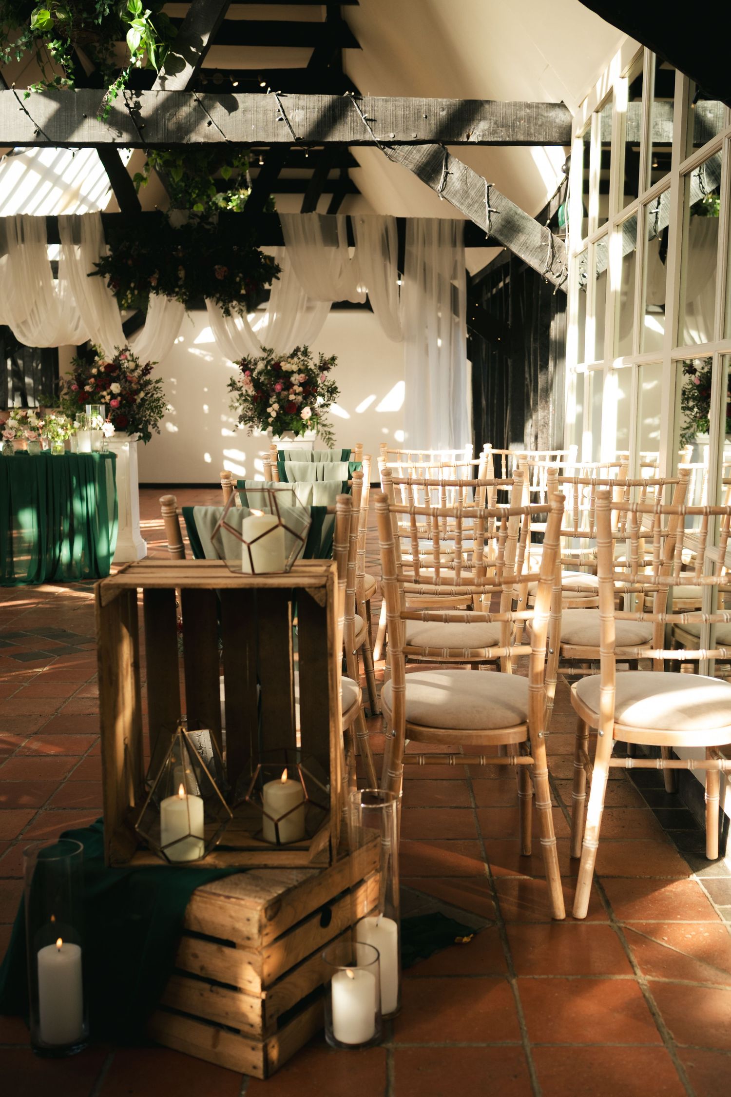 Reception styling at South Farm, captured by @lyfphotos