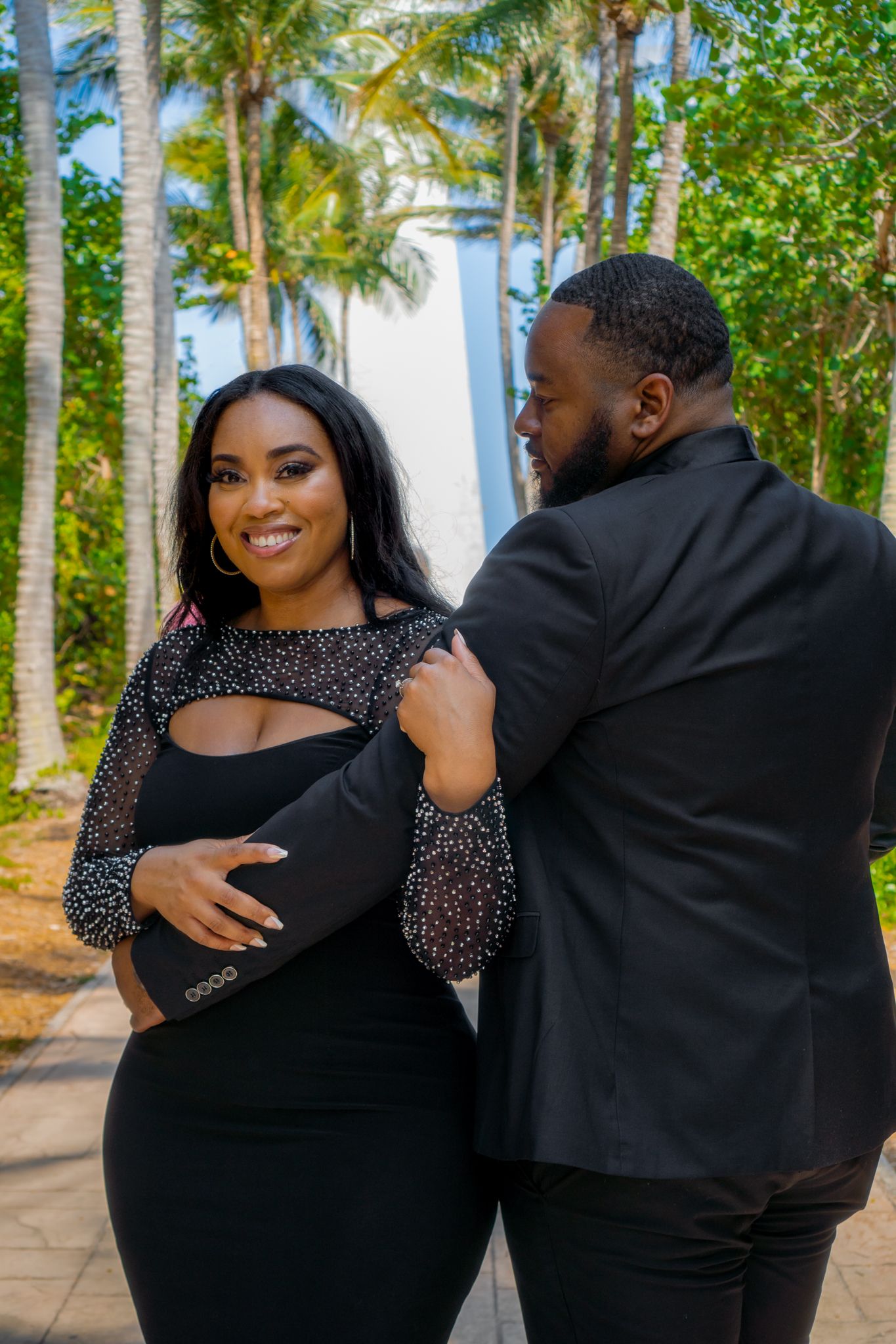 Black couple engagement pics