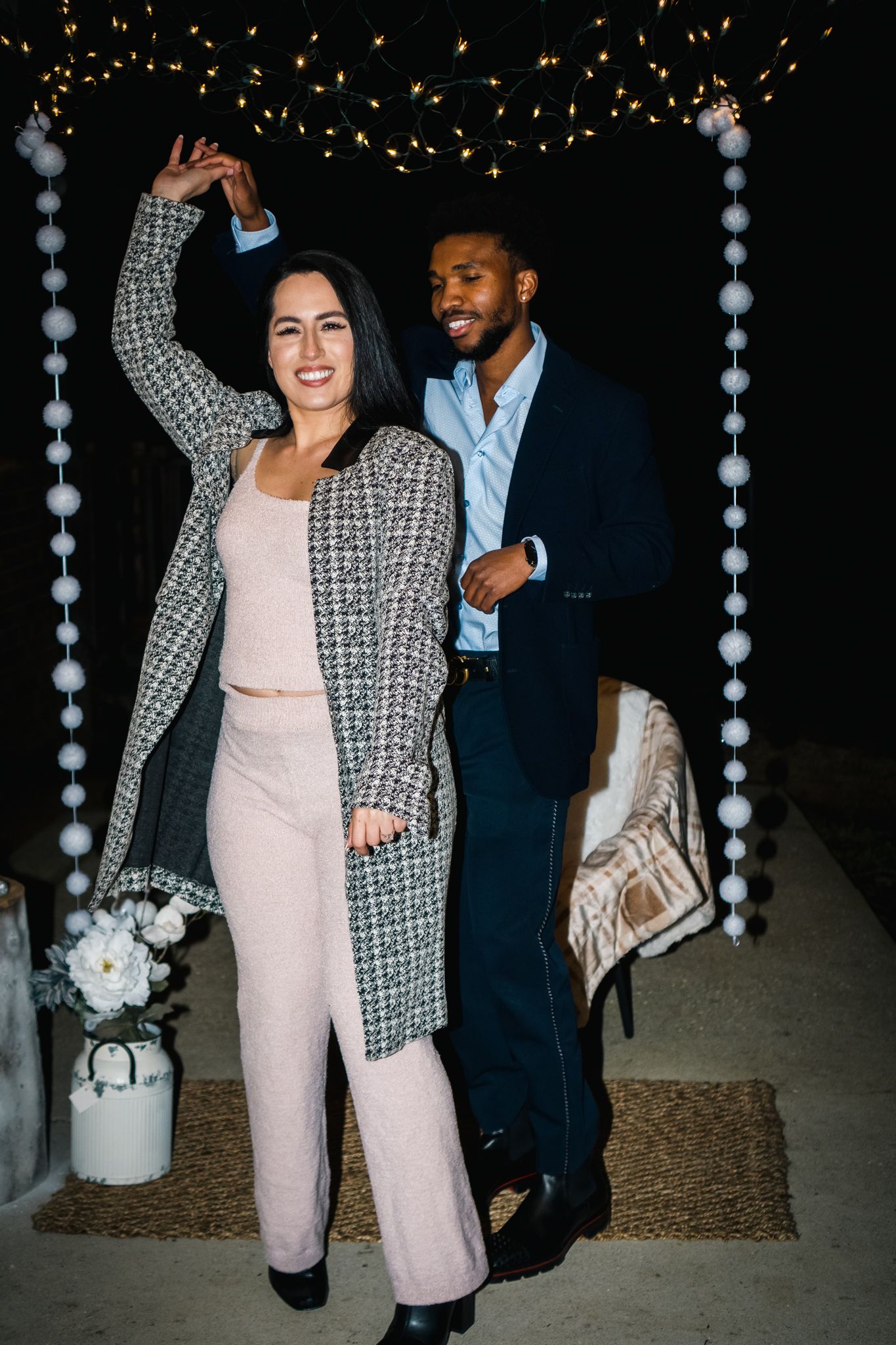 Mixed couple proposal in miami
