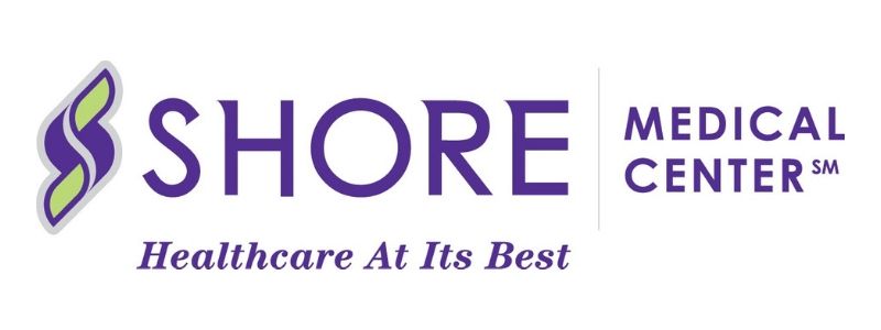 Shore Medical Center healthcare facility logo with tagline.