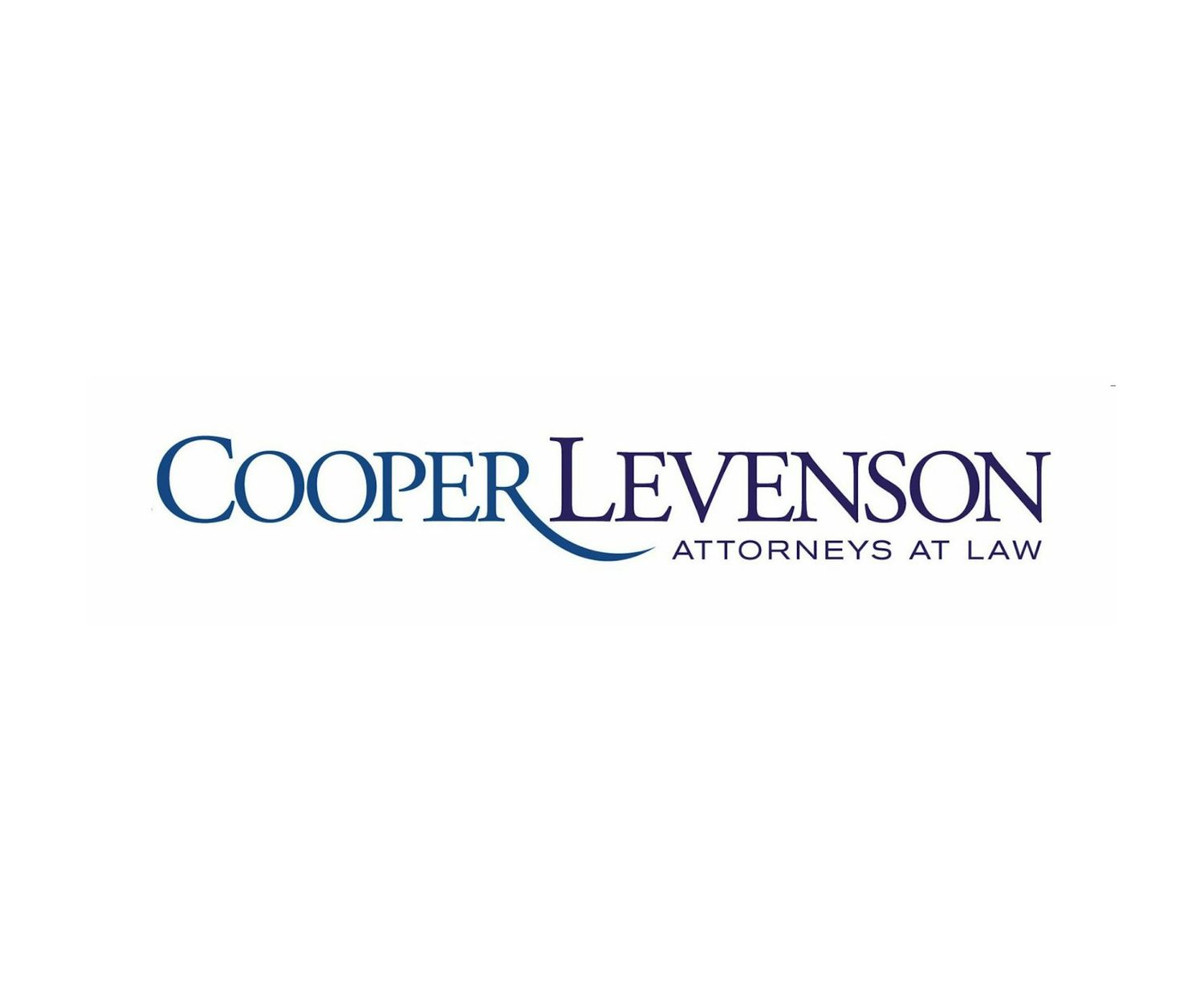 Cooper Levenson Attorneys at Law logo in professional blue typography.
