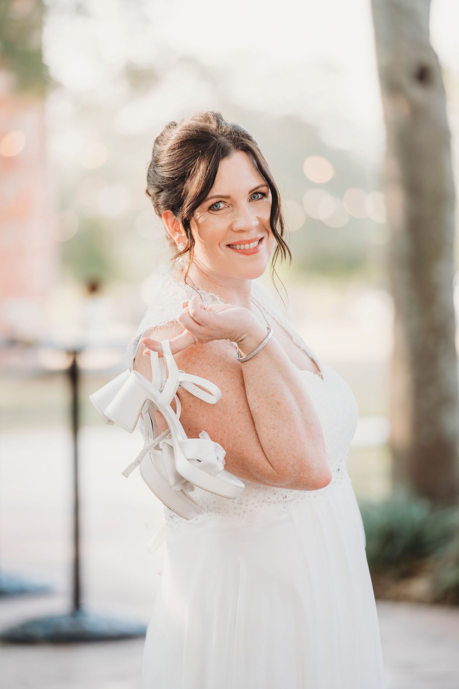Bride portrait smiling wedding day candid Waco TX Sudden Joy Visuals