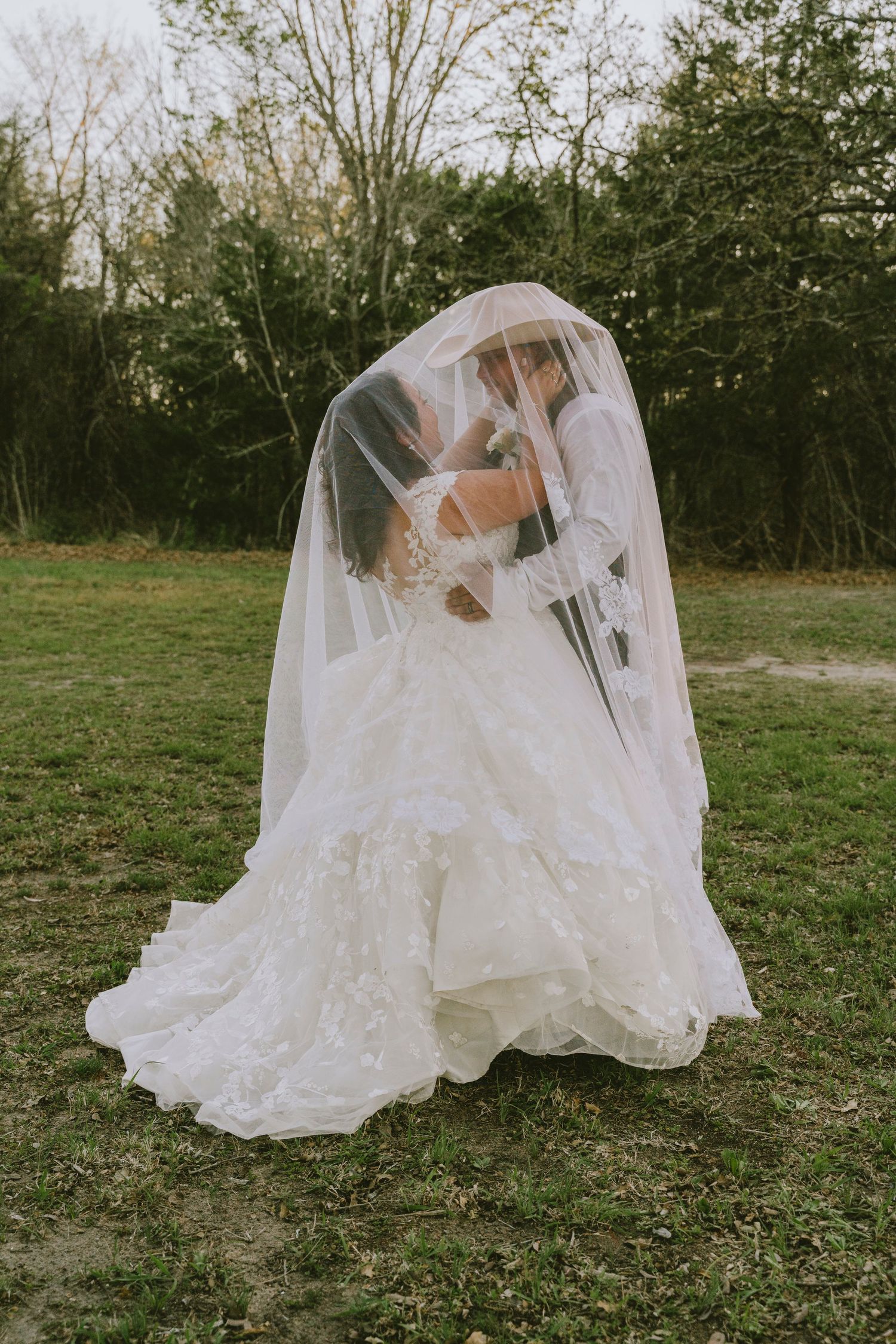 Bride veil over face romantic bridal portrait Waco TX Sudden Joy Visuals