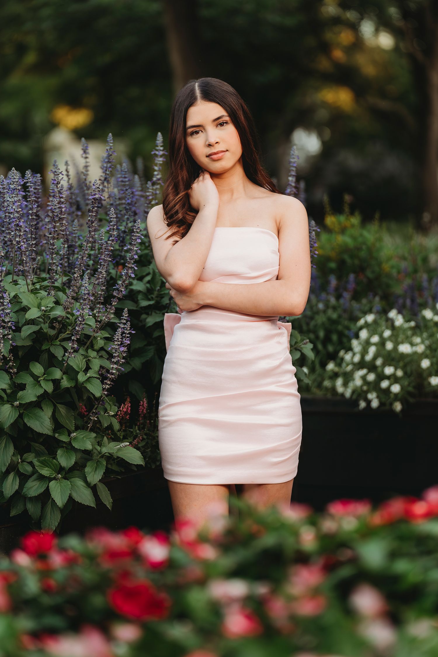 Woman lifestyle portrait outdoor garden Waco TX Sudden Joy Visuals
