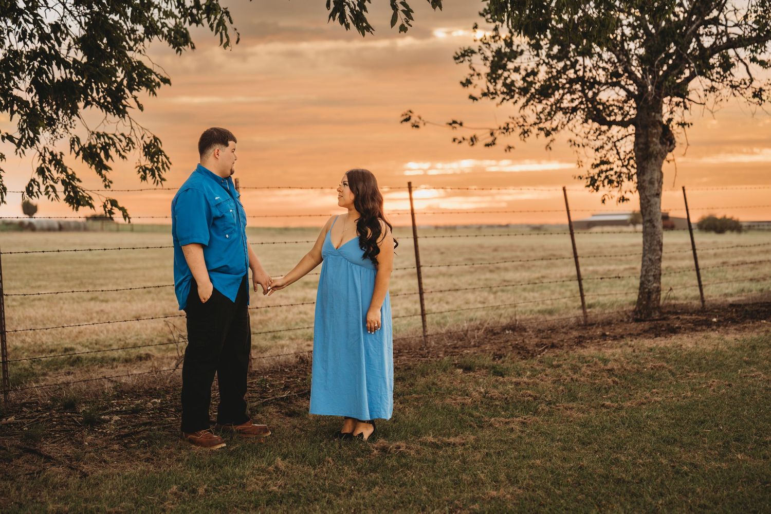 Couple portrait golden hour outdoor session Waco TX Sudden Joy Visuals