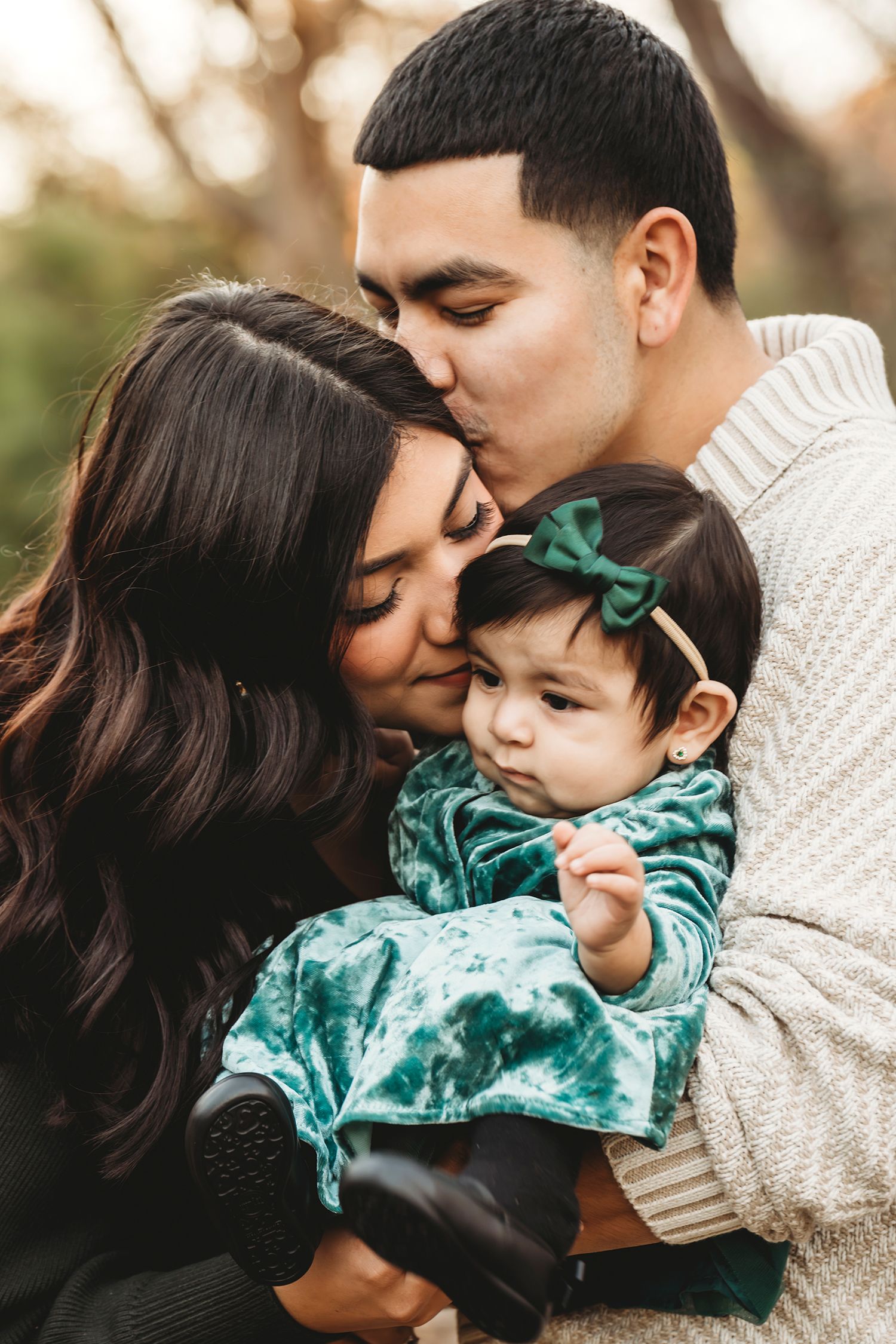 Couple with baby outdoor family portrait session Waco TX Sudden Joy Visuals