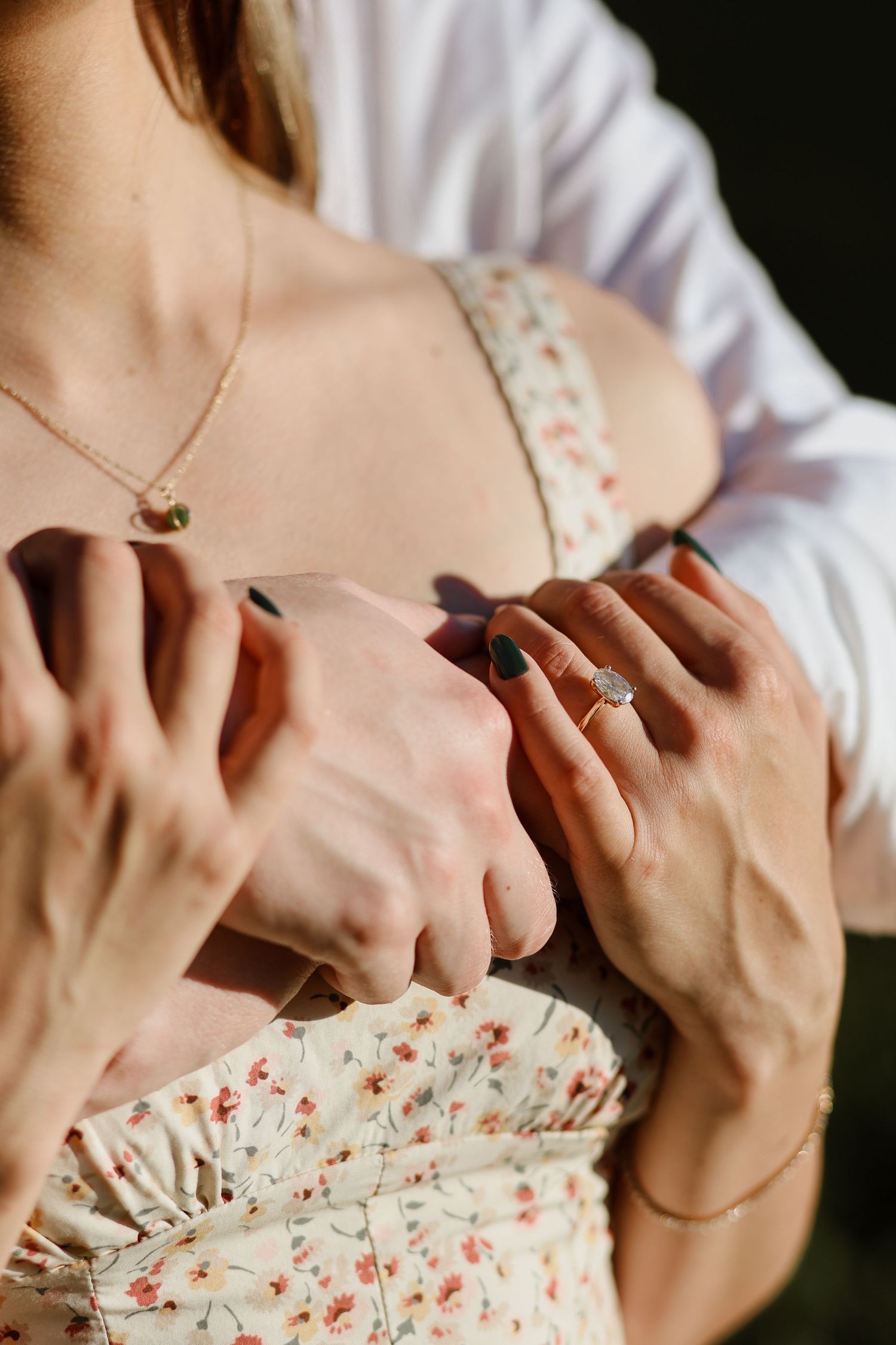 Engaged couple at Historic Locust Grove in Louisville, Kentucky during a romantic engagement photography session
