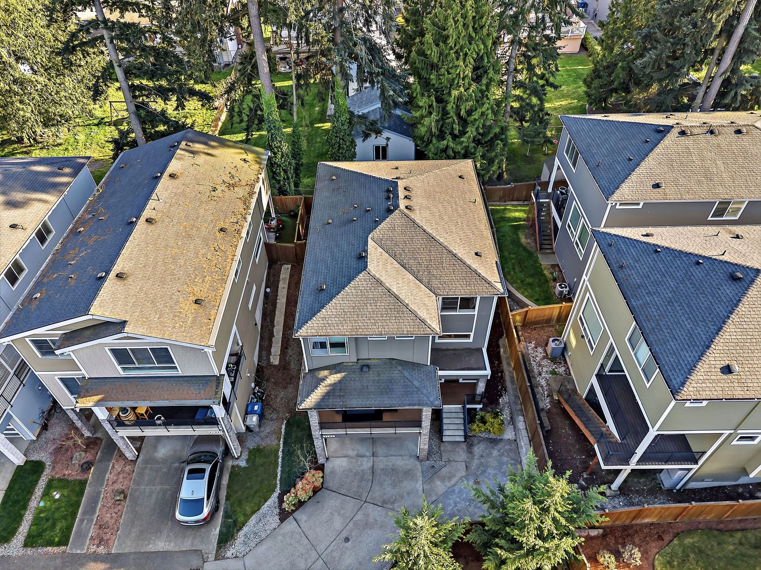 Roof photo for real estate photography in Kirkland, Washington