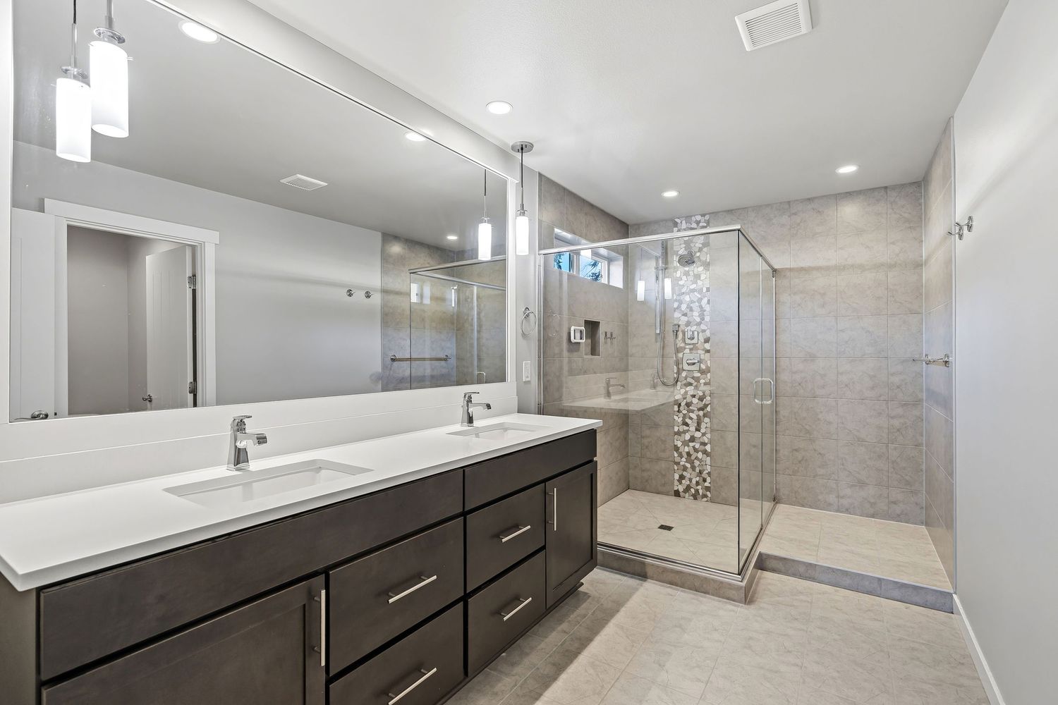 Master Bathroom photo for real estate photography in Newcastle, Washington