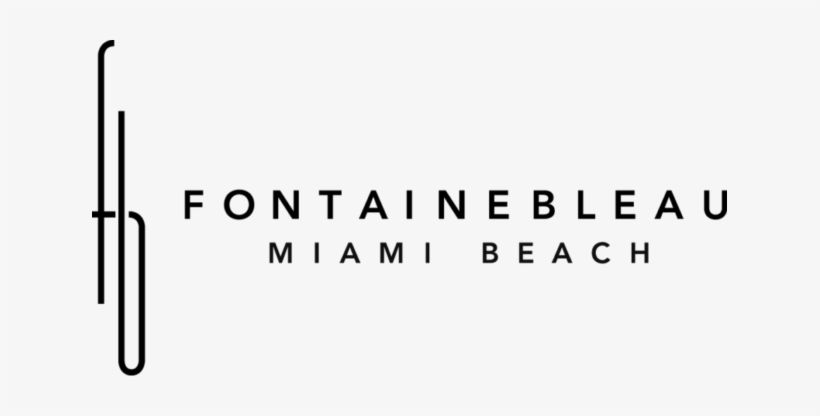 Three hotel logos in black text for Fontainebleau properties in Las Vegas, Miami Beach and Fontainebleau.
