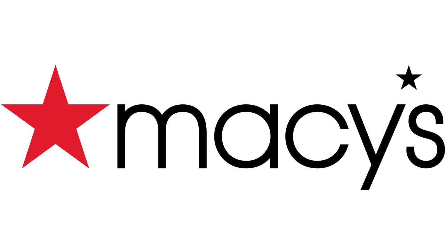 Red Macy's department store logo with stars displayed on a white background.