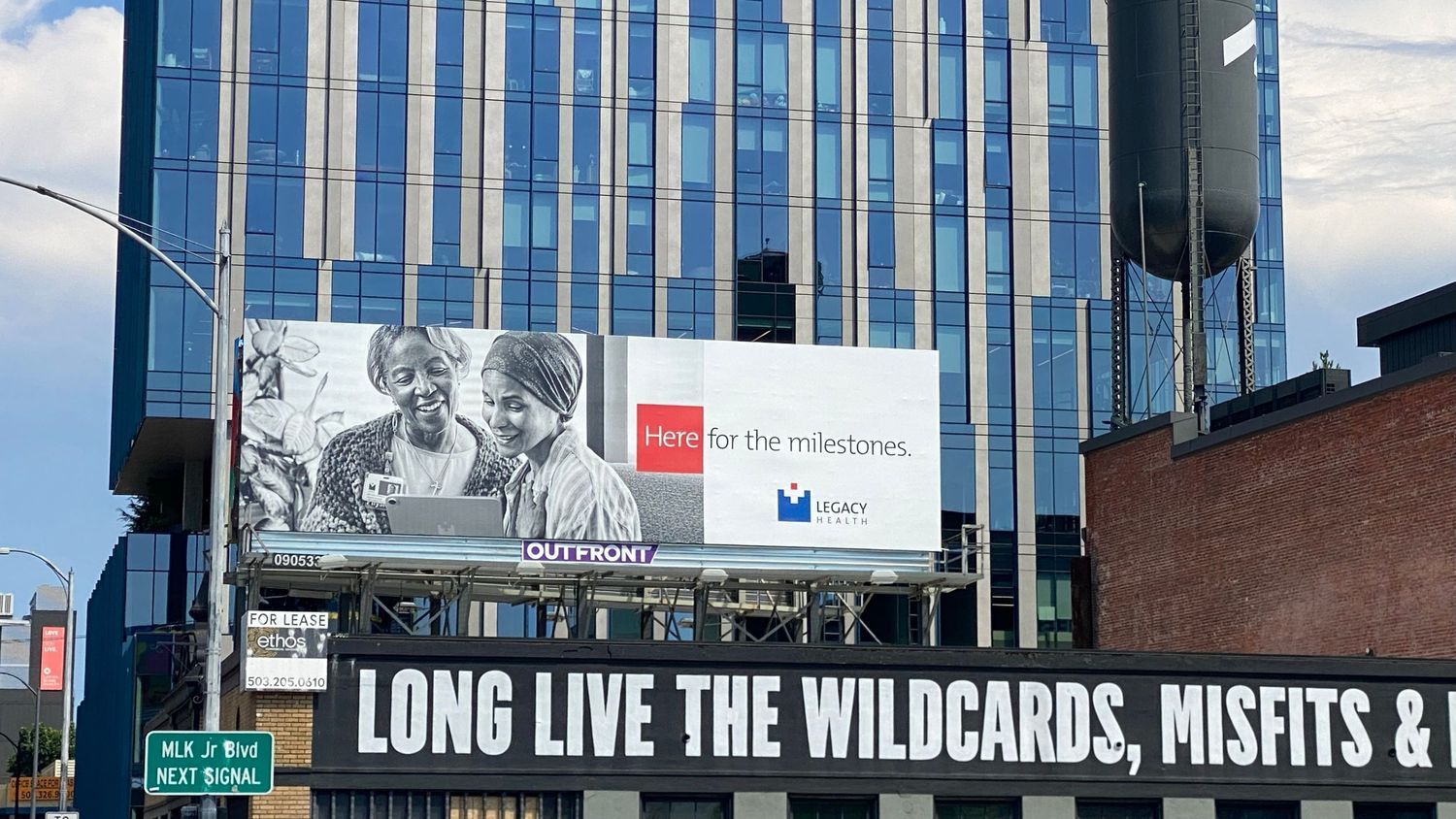 Billboard reading 