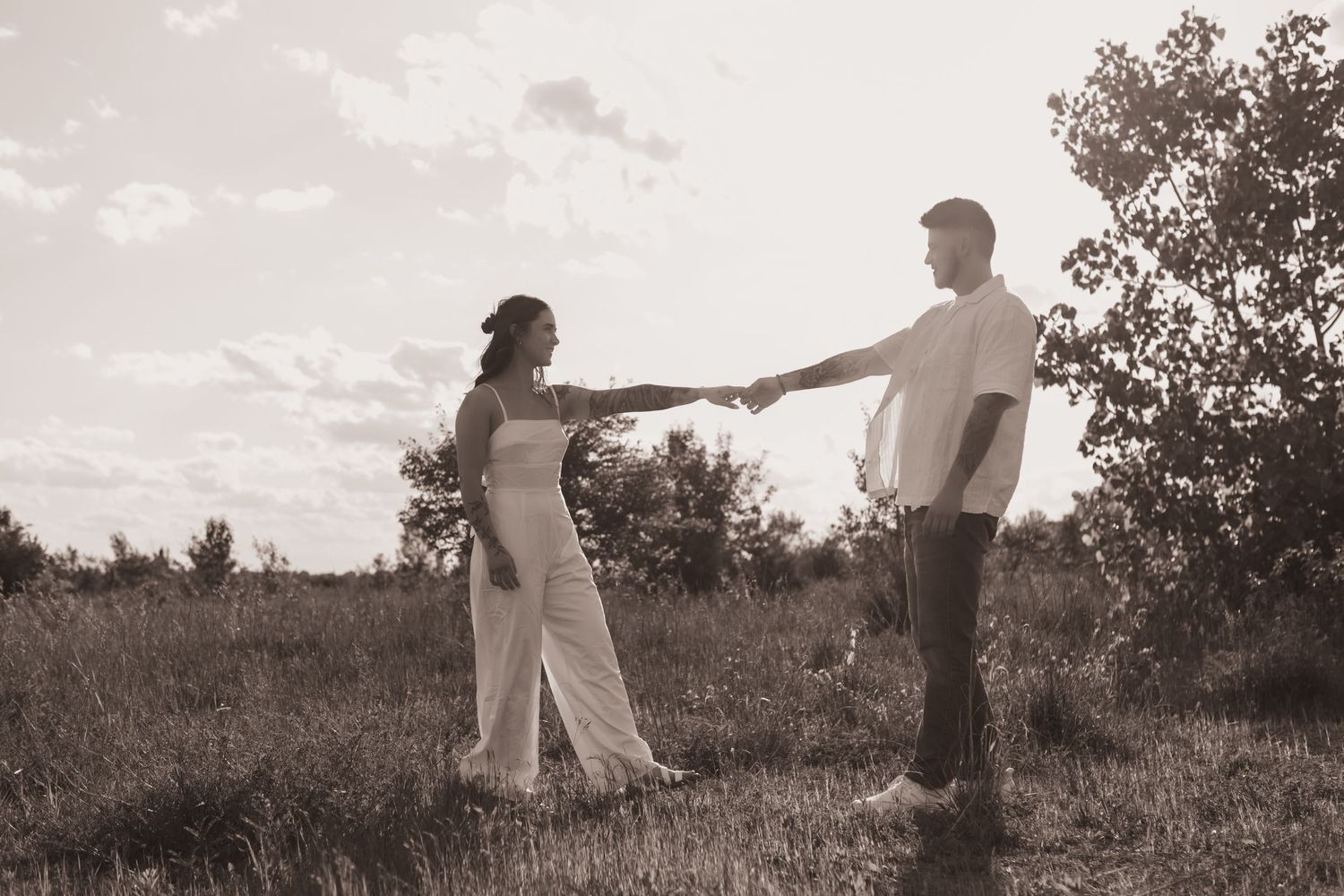 Pre-proposal pictures of a beautiful couple soon to be engaged in Miamisburg, OH. Photographed by Vicci Photo of Dayton, OH