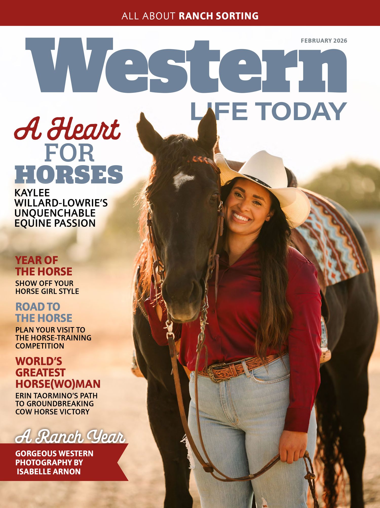 Collection of Western lifestyle magazine covers featuring equestrian themes and ranch life photography.