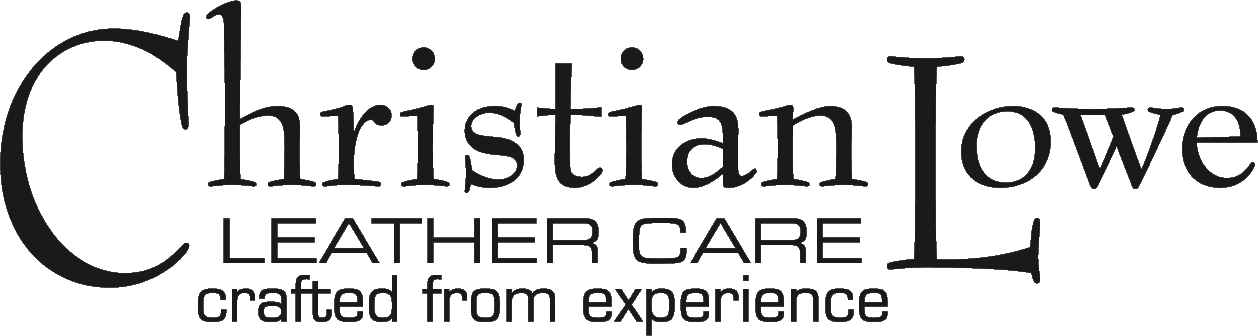 Black text logo for Christian Lowe Leather Care on white background.