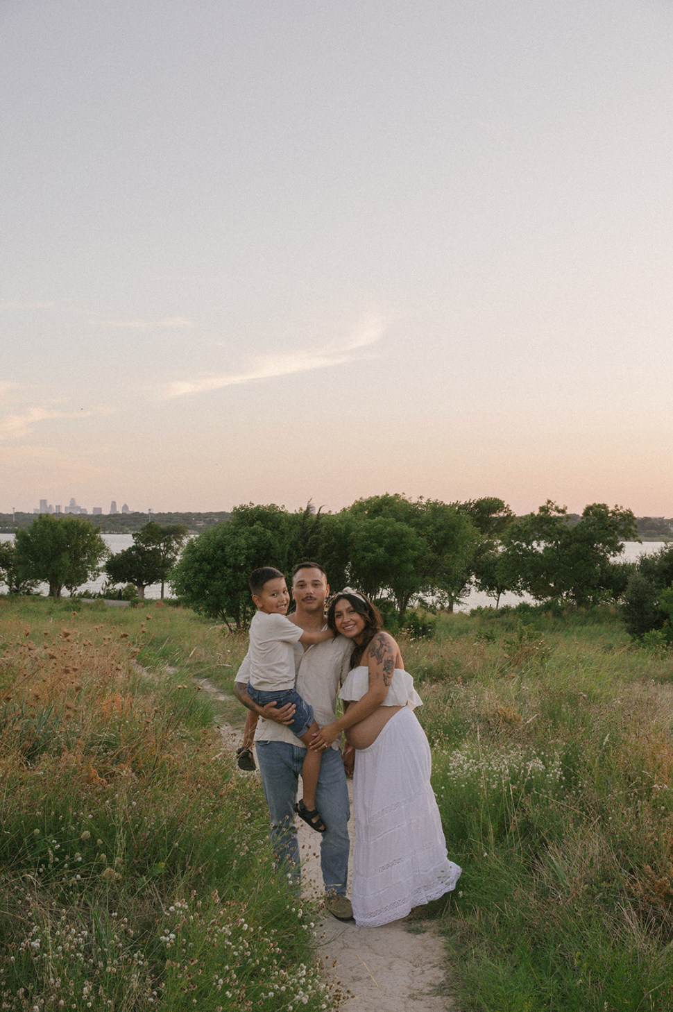 Family photo and maternity shoot at White Rock Lake in Dallas, TX