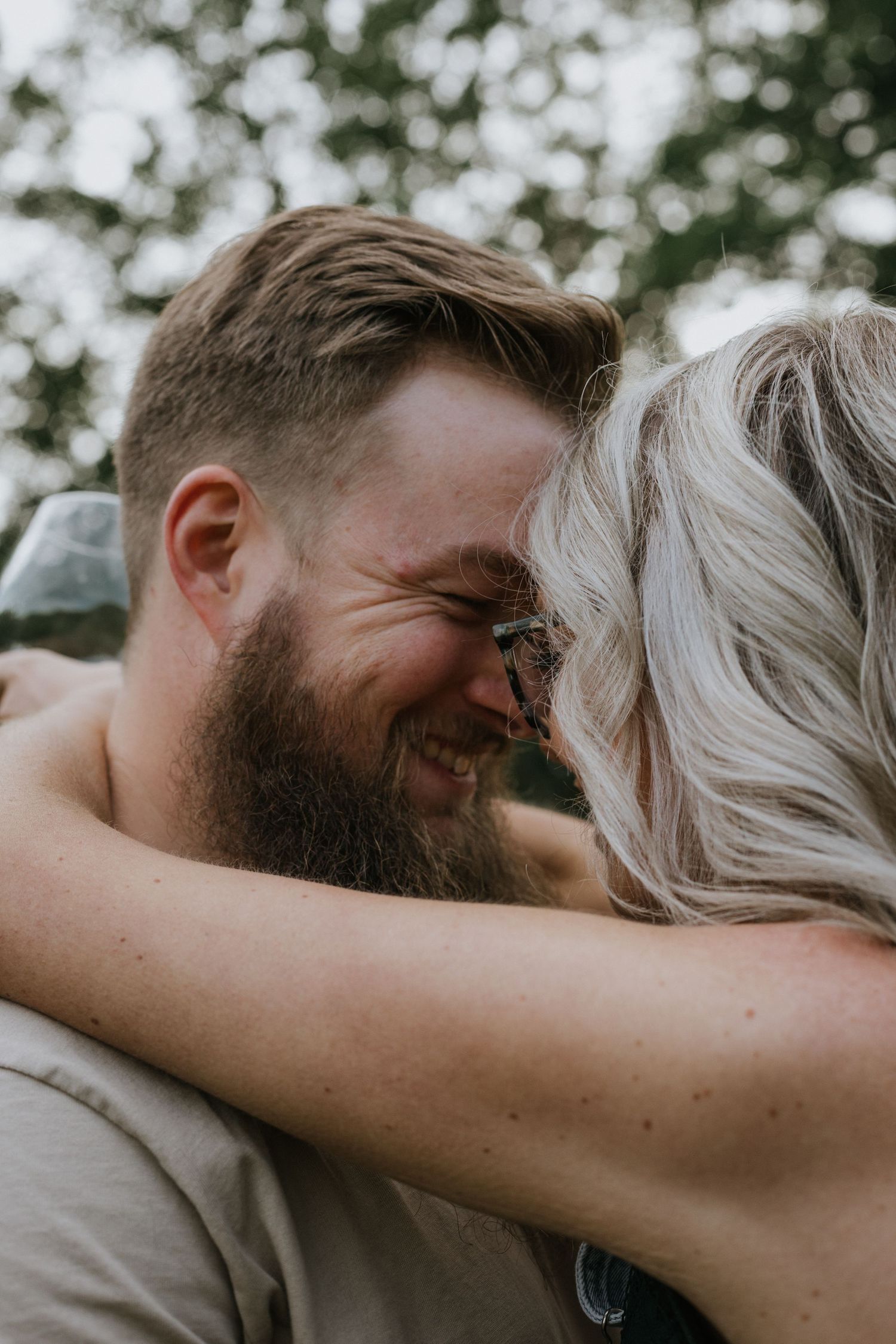 Romantic couple photographed outdoors in Southwestern Pennsylvania