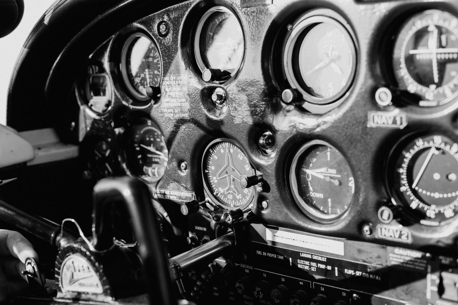Airplane gauges during photography session in Northern West Virginia with Cortny Jo Photography