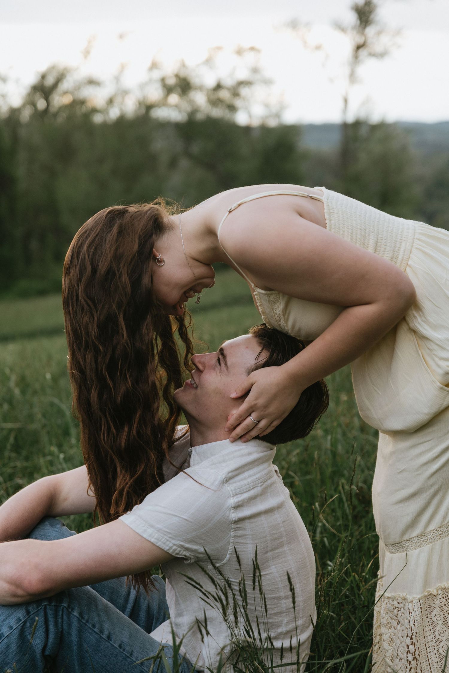 Candid, romantic couples' portrait by Cortny Jo Photography