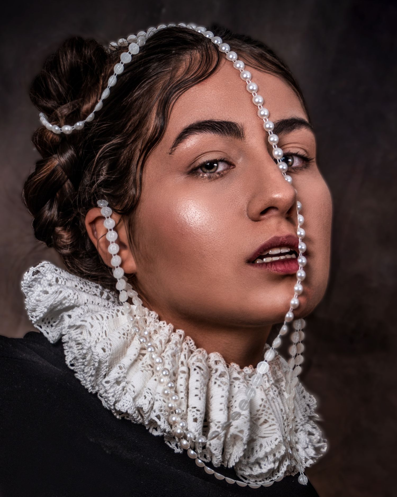 Studio portrait with dramatic lighting Lanzarote — 
professional model portfolio photography