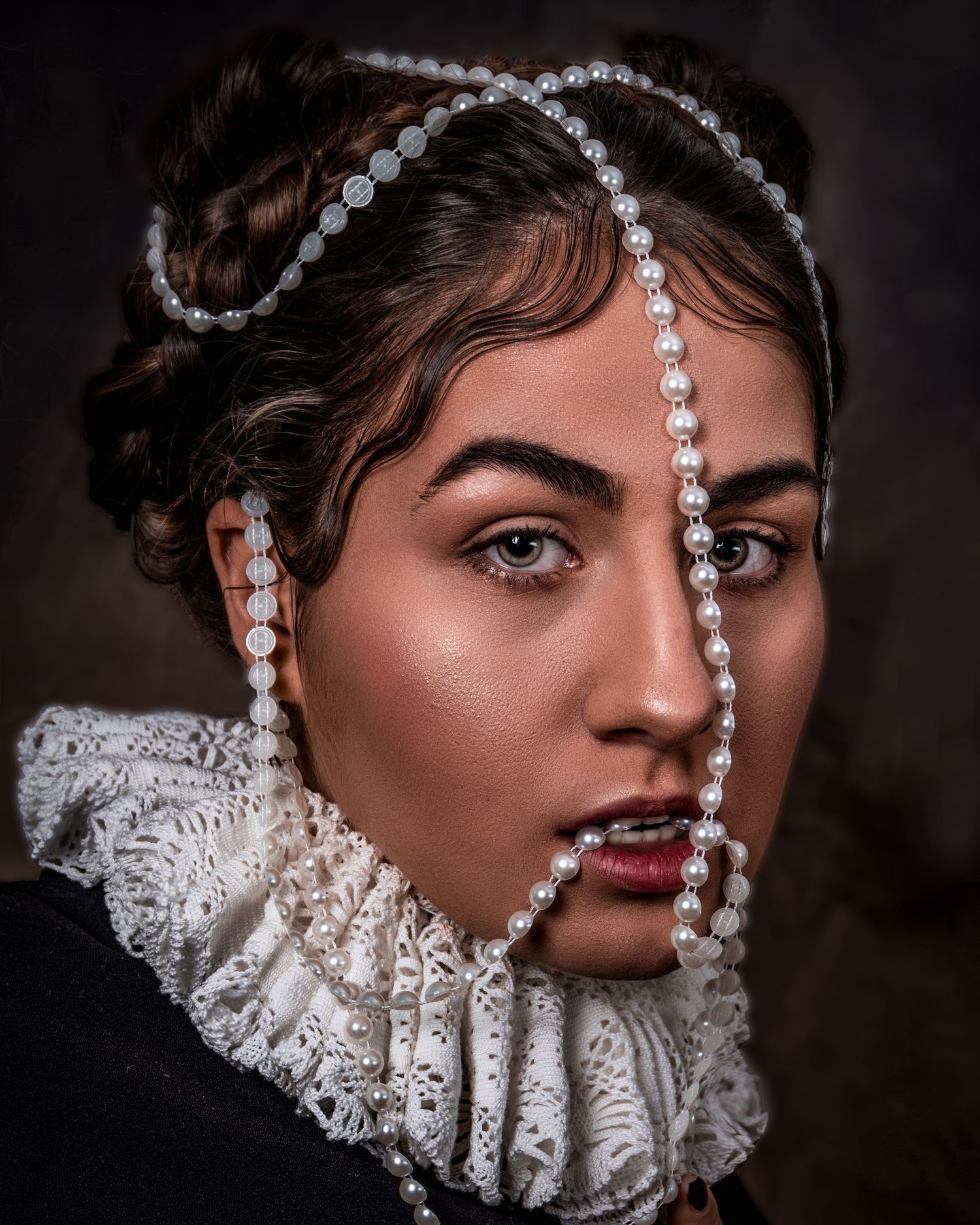 Studio portrait with dramatic lighting Lanzarote — 
professional model portfolio photography