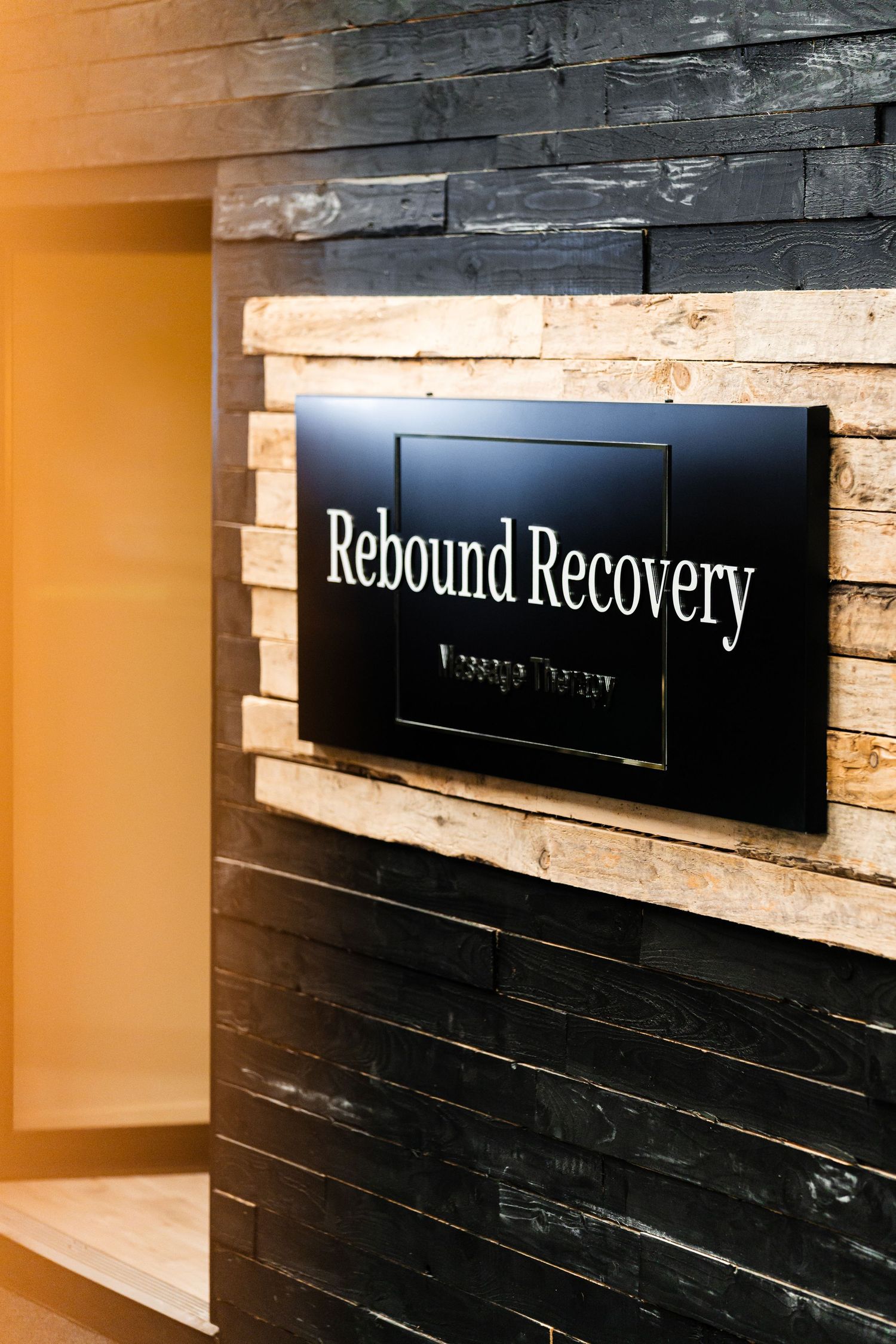 Sign branding on wall