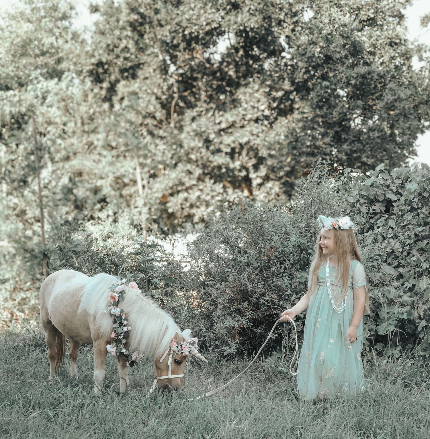 With Cupcake the pony at West 12 Ranch Studio, natural‑light milestone portrait by Christina Medina Photography® in Northern California.