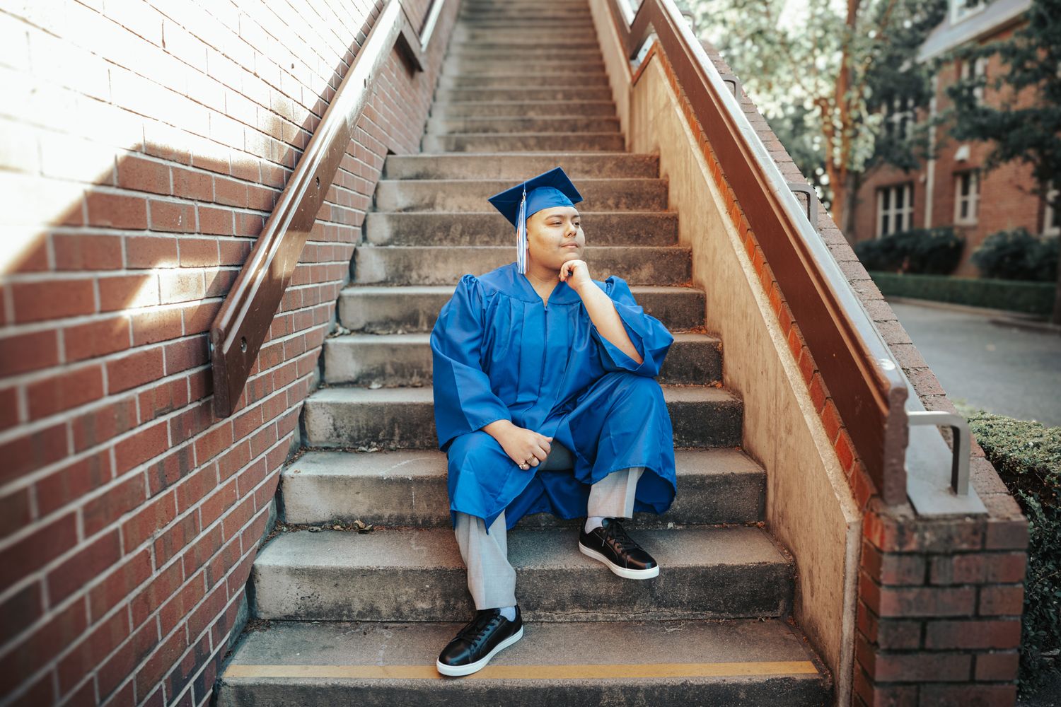 Editorial senior photos in Stockton CA featuring candid, personality‑focused outdoor portraits