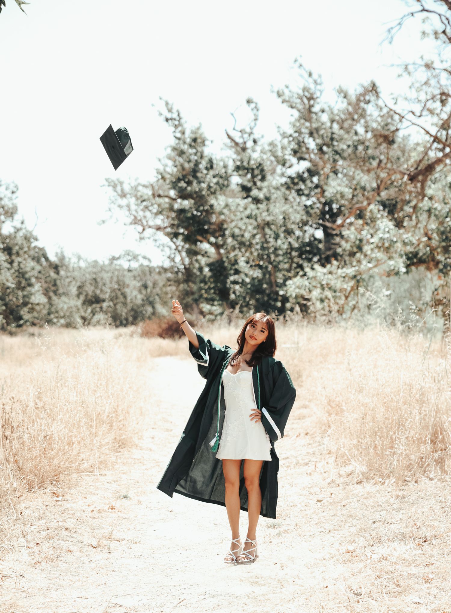 Outdoor senior portrait session in Livermore and the Tri‑Valley CA area with natural light and personality‑driven styling.
