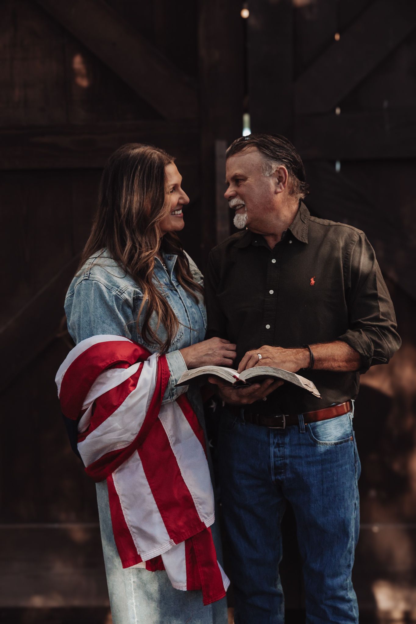 Faith‑filled couples anniversary portrait at a rustic farm in Lodi, CA