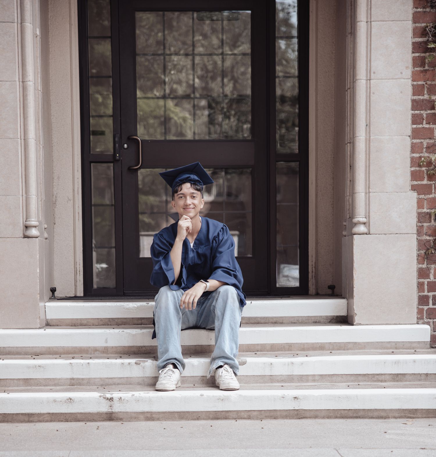 Lodi California senior portraits captured outdoors in warm natural light with authentic, expressive posing