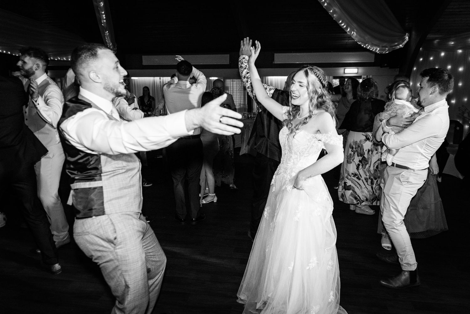 Candid wedding portraits at supermarine by Martin Carter Photography