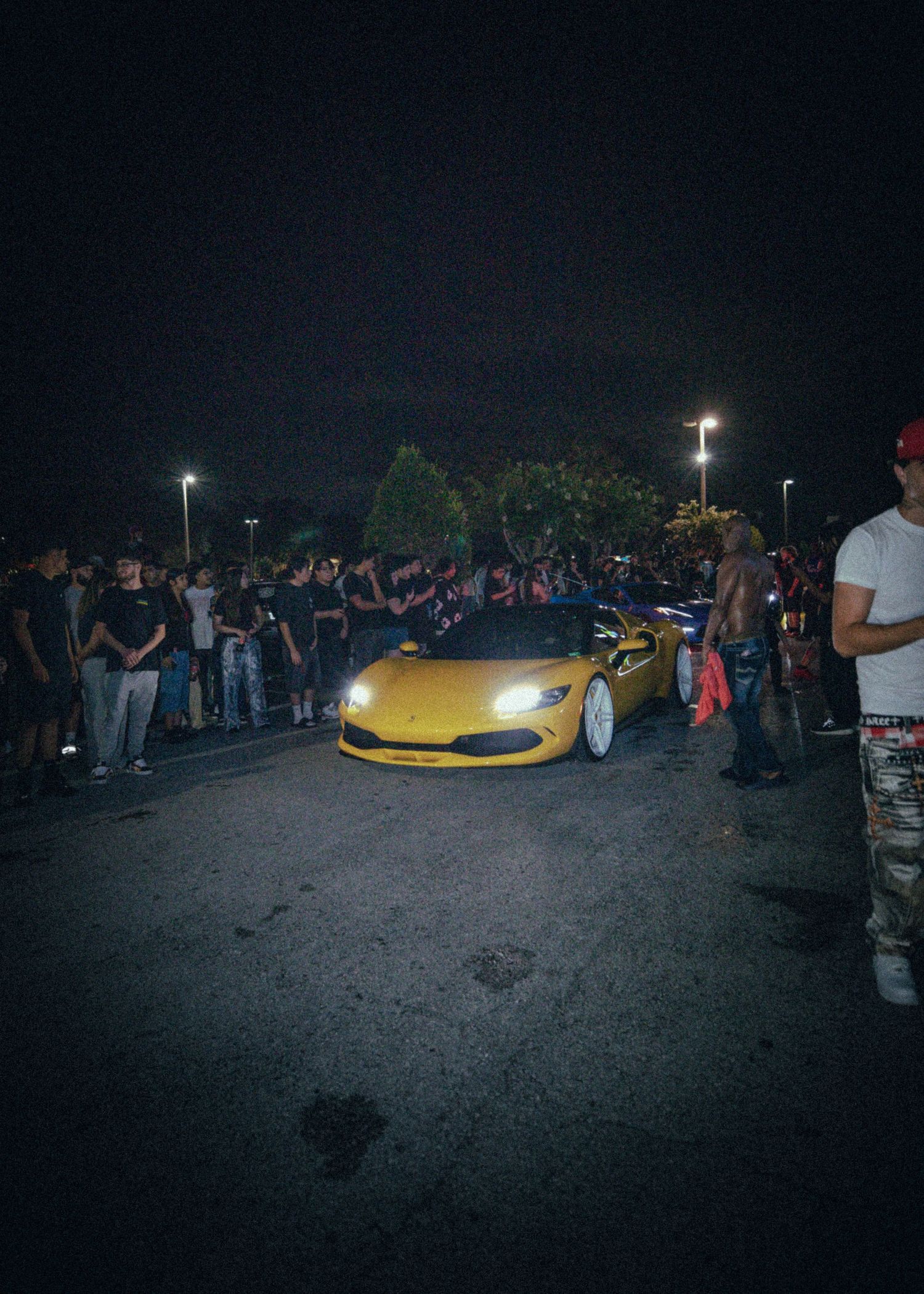 yellow ferrari Orlando car meet