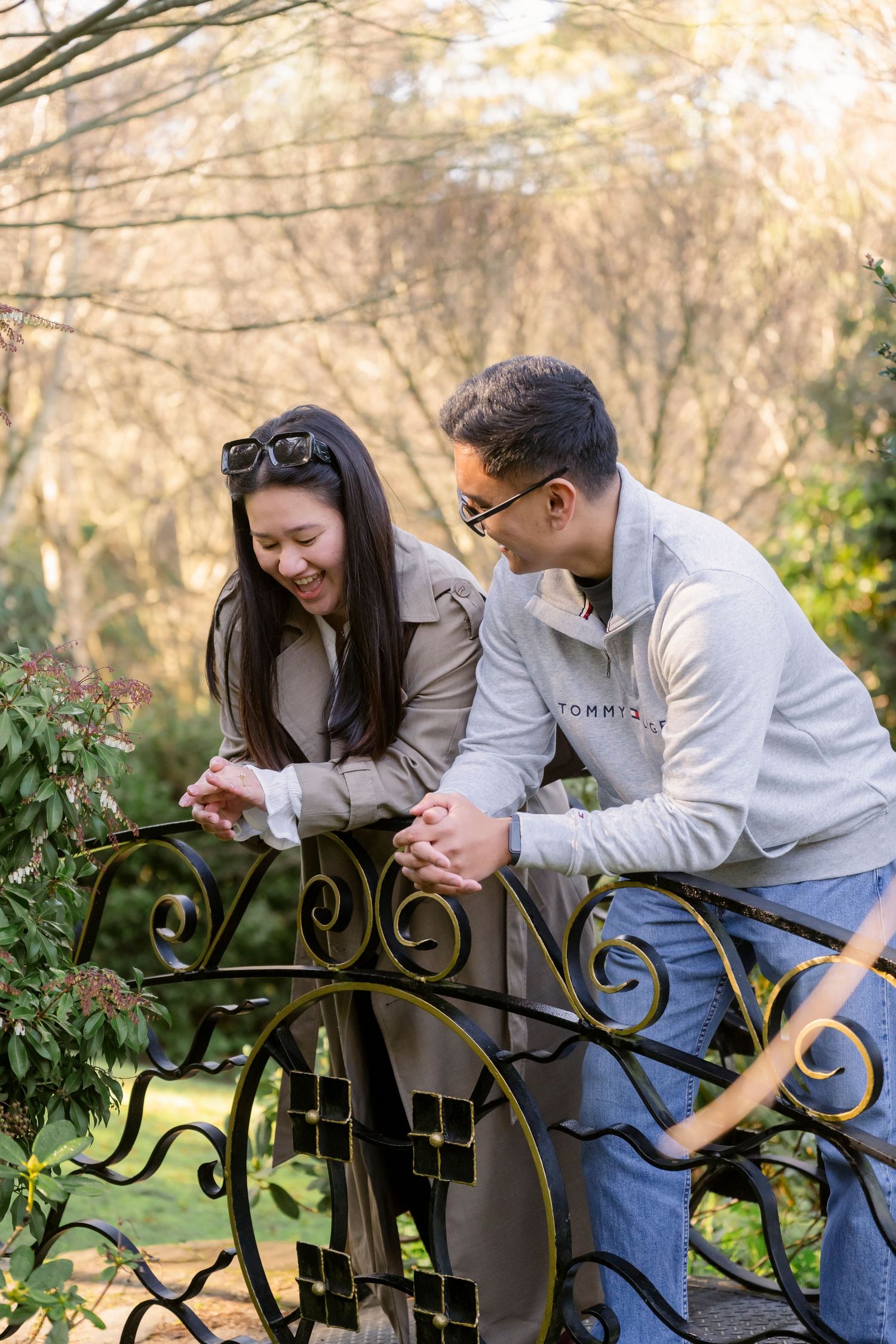 Engagement photos in a park Melbourne