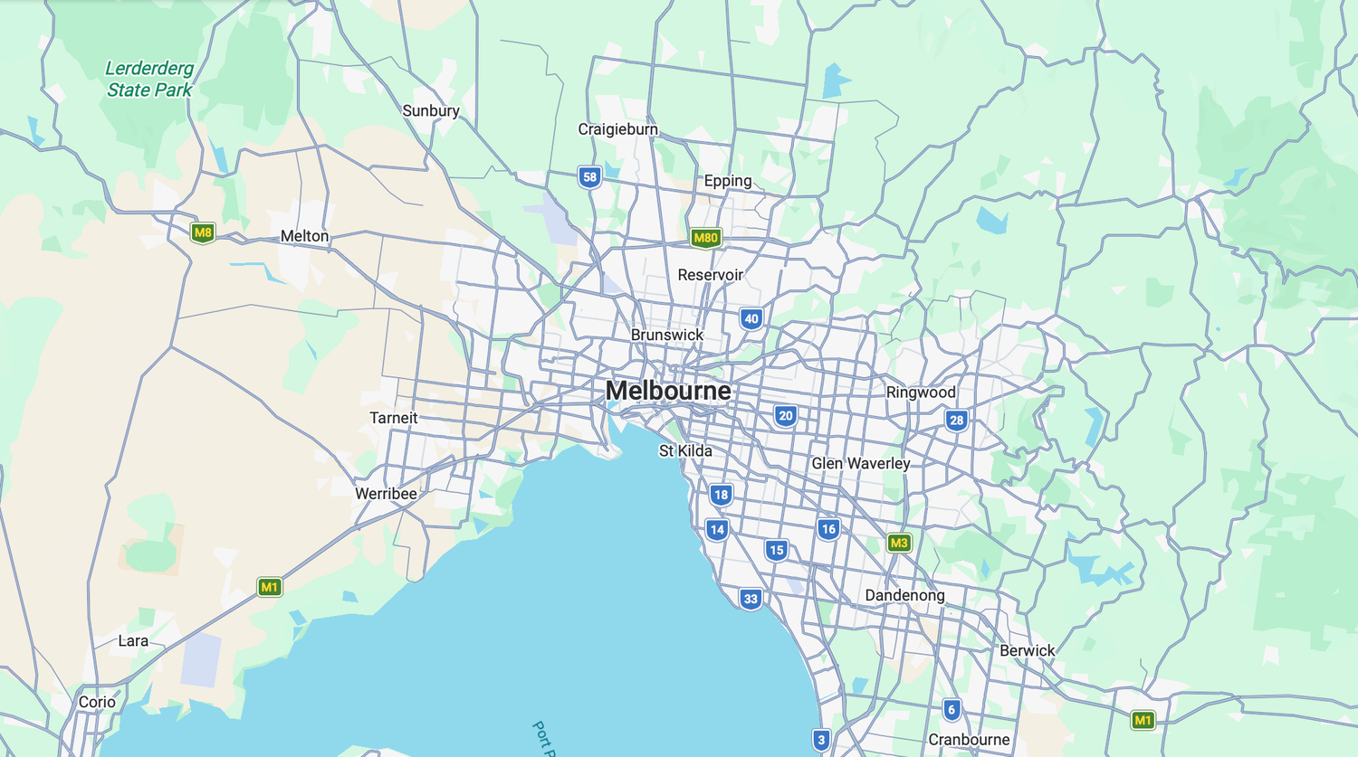Map of Melbourne
