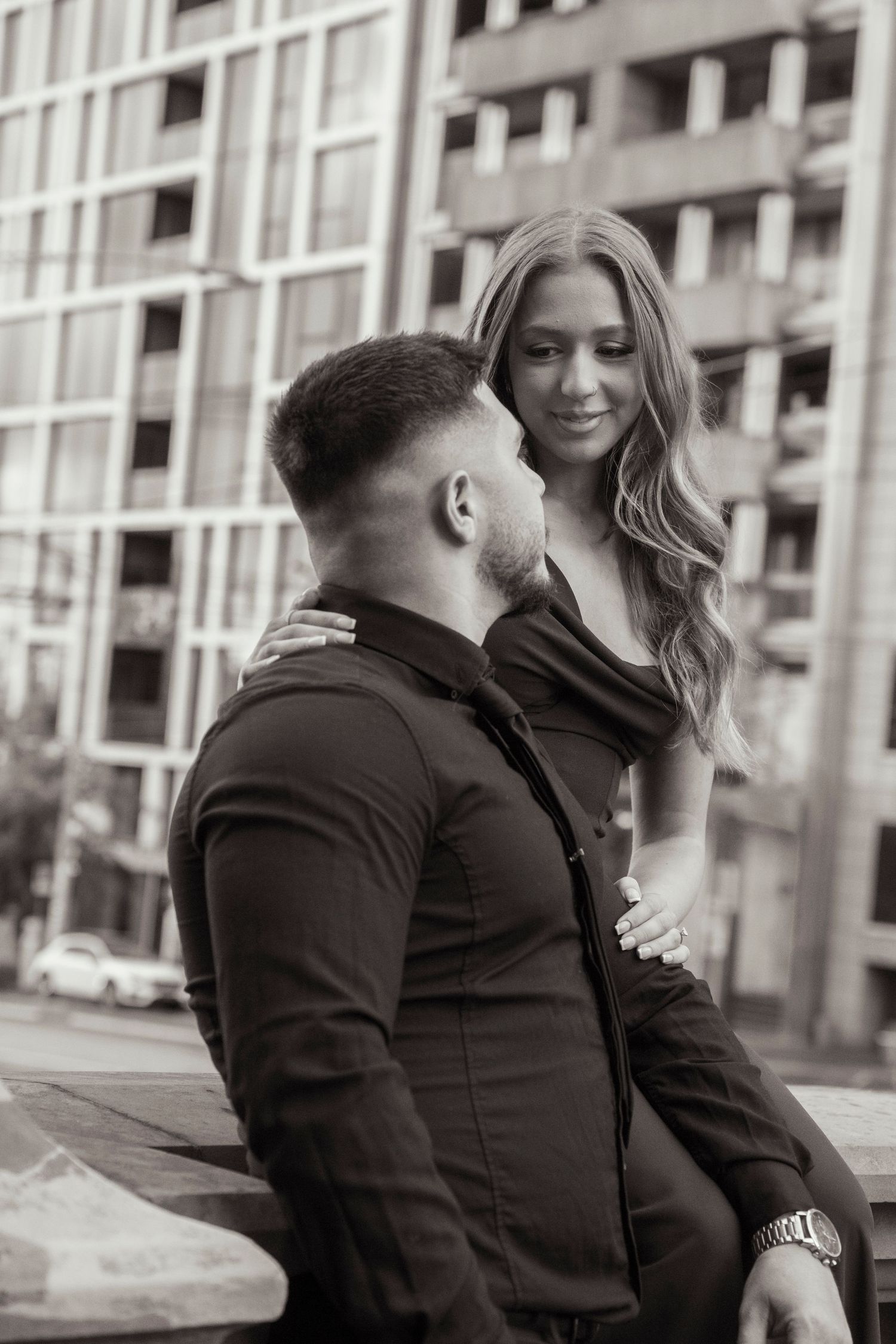 Melbourne engagement photos at the historic Old Treasury Building.