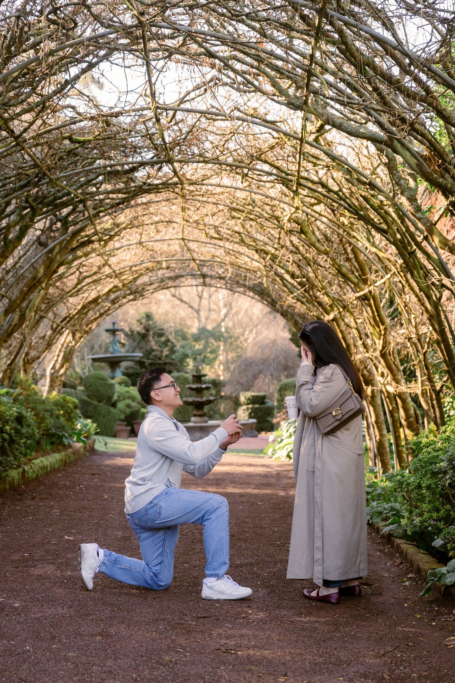 Engagement photos in a park Melbourne