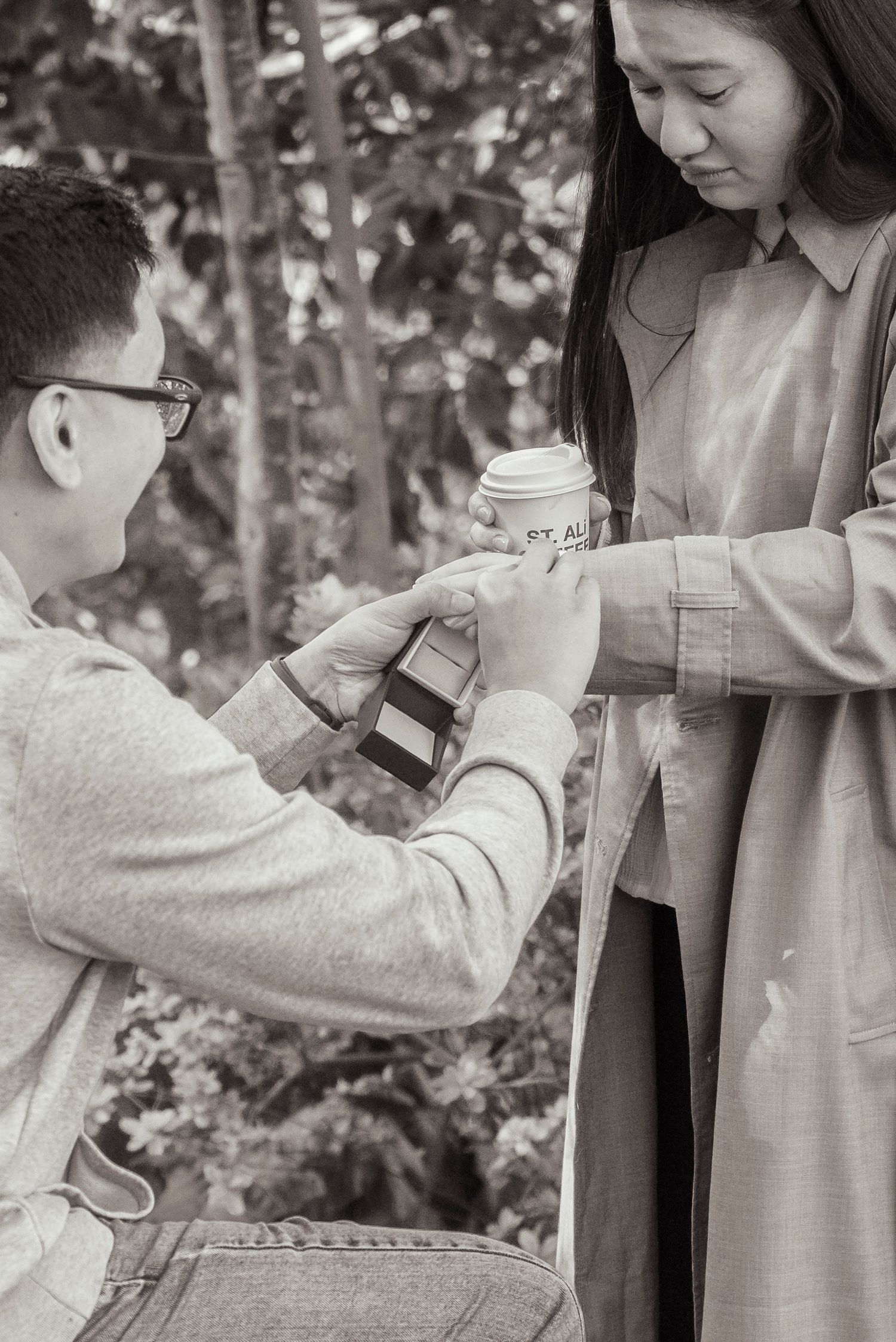 Engagement photos in a park Melbourne