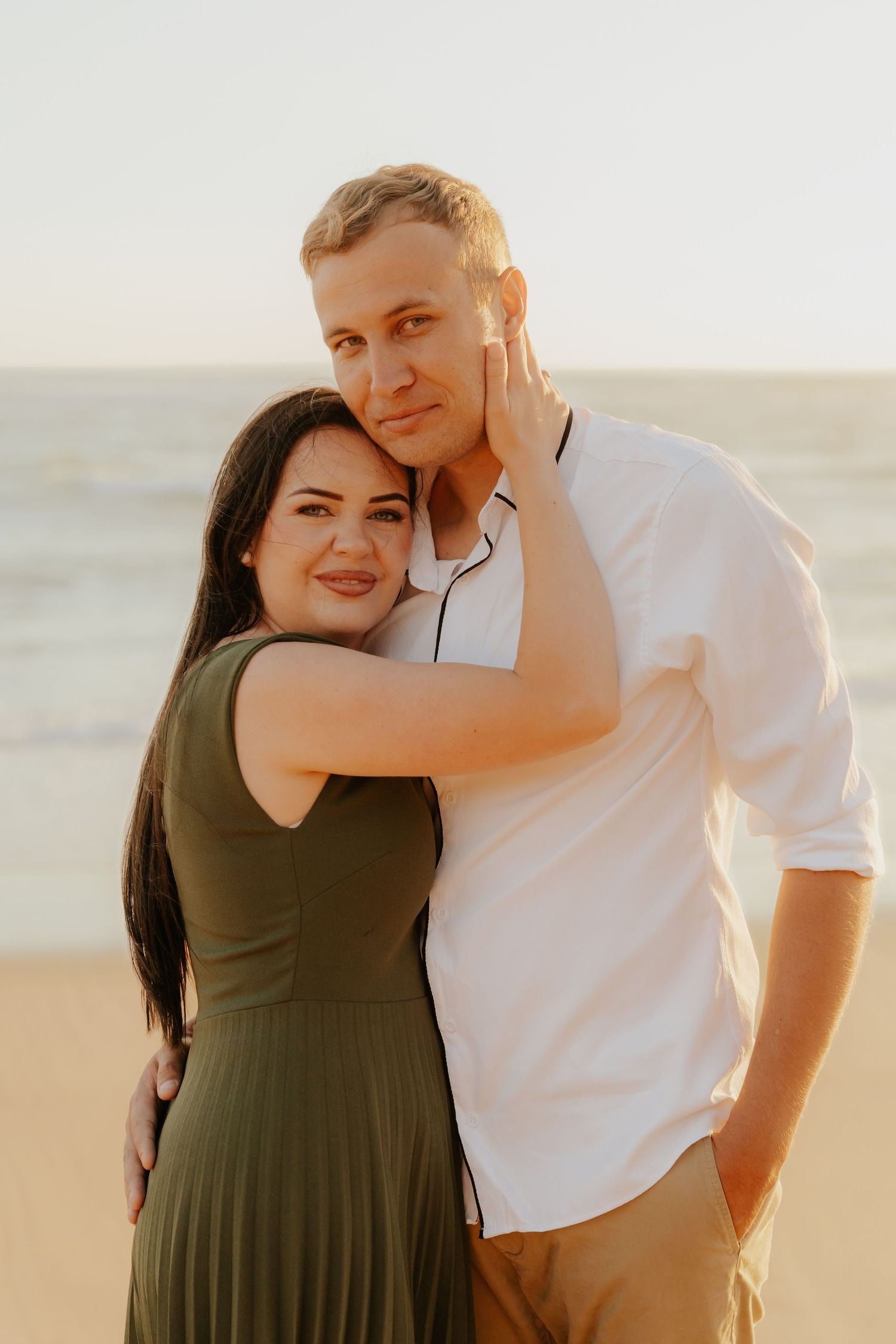 A couple shares tender moments at sunset in the South African Garden Route
