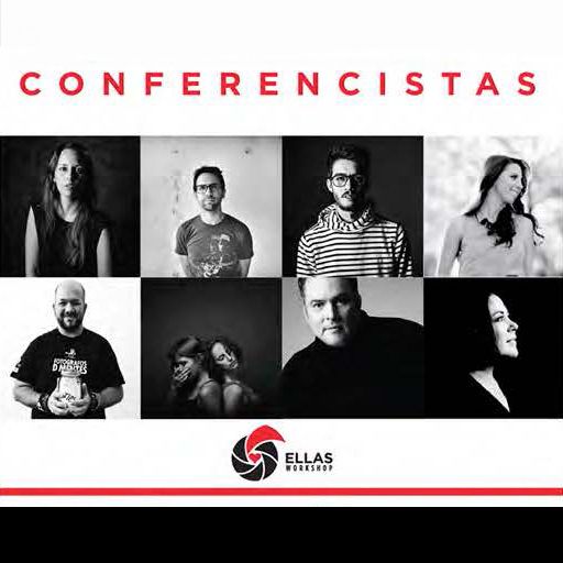 Header banner showing speaker portraits for photography conference presenters.