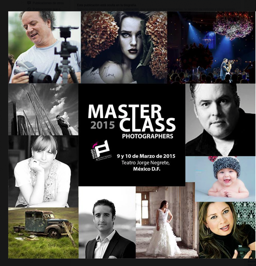 Collection of black and white photography masterclass promotional images arranged in a grid layout.